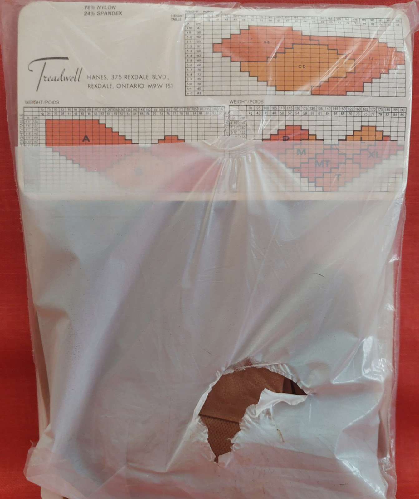 Vintage Pantyhose Treadwell Support Color Beige Size Medium BHAN01