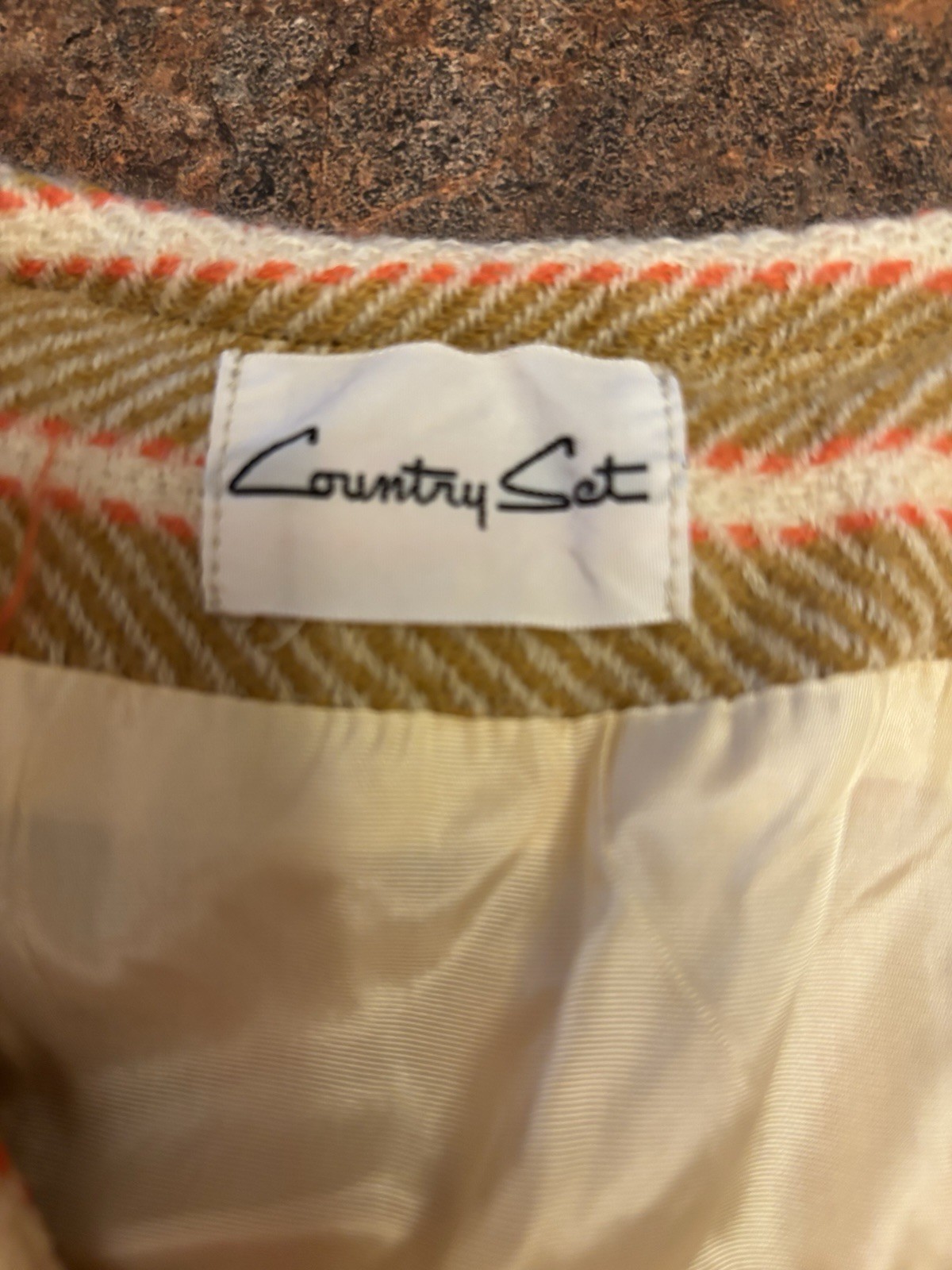 Vintage Country Set Striped Vest Waistcoat 80’s Equestrian Tweed Top S/M