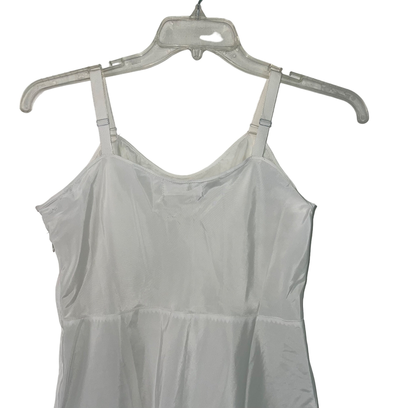 Barbizon Slip Womens Vintage Size Medium White Lace Bodice Zipper Saucy Tafredda