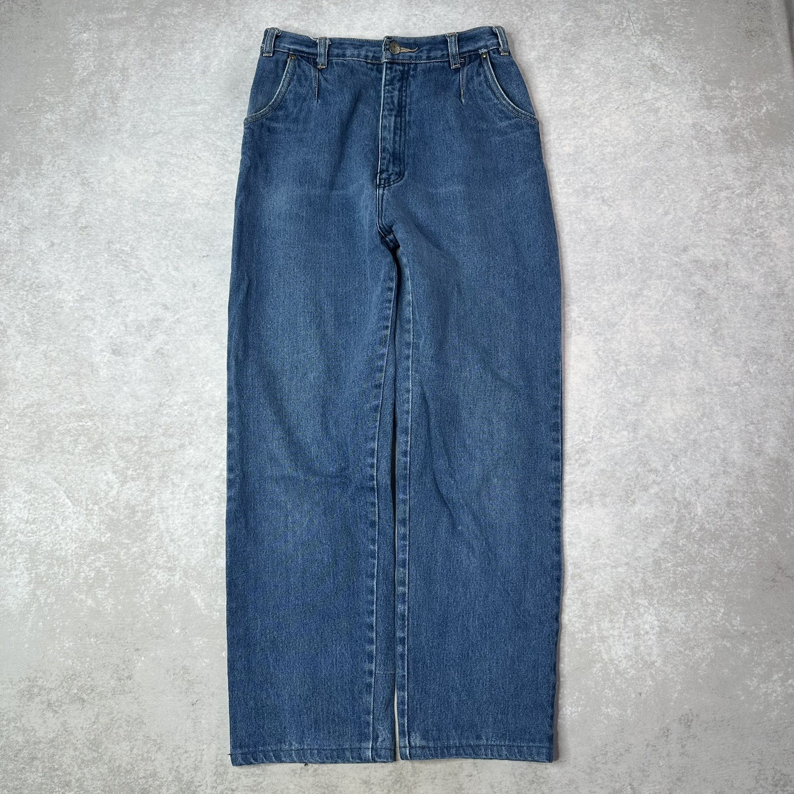 Vintage Seattle Blues High Waist Mom Pocketless Straight Leg Denim Jeans W26xL26