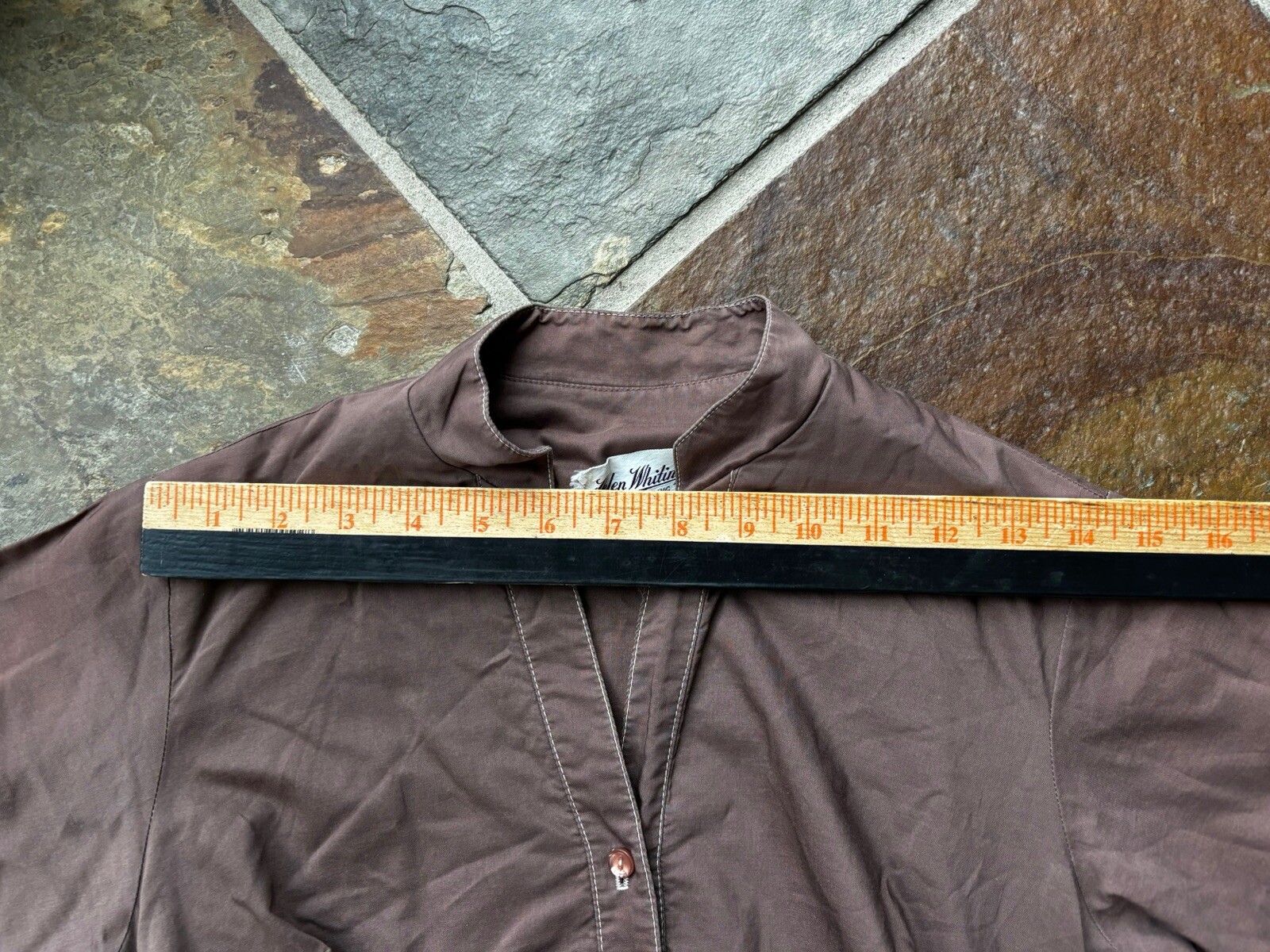 1950s Helen Whiting Sheath Dress.small/brown.front Buttons