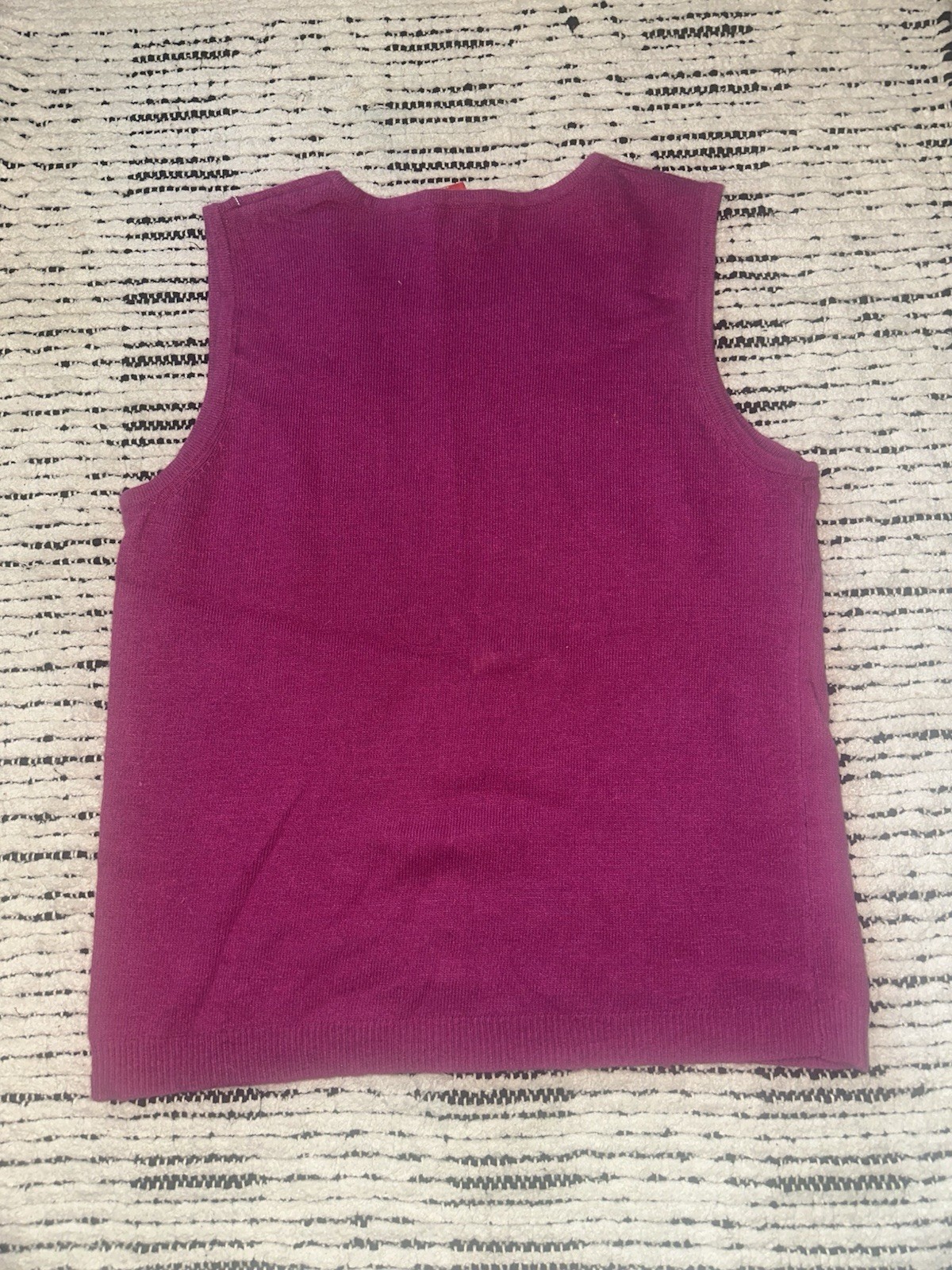 Vintage Oscar de la Renta Y2K Pink Embellished Rhinestone Knit Top Shell M