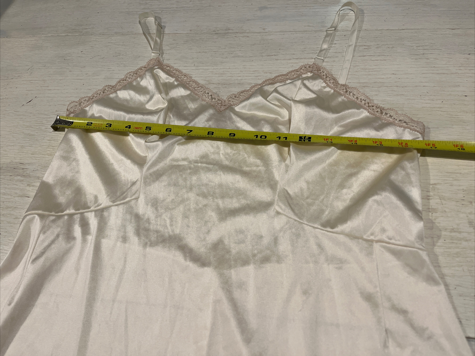 Vintage Slip Women’s 36 Full Ivory With Lace Trim Adjustable Straps