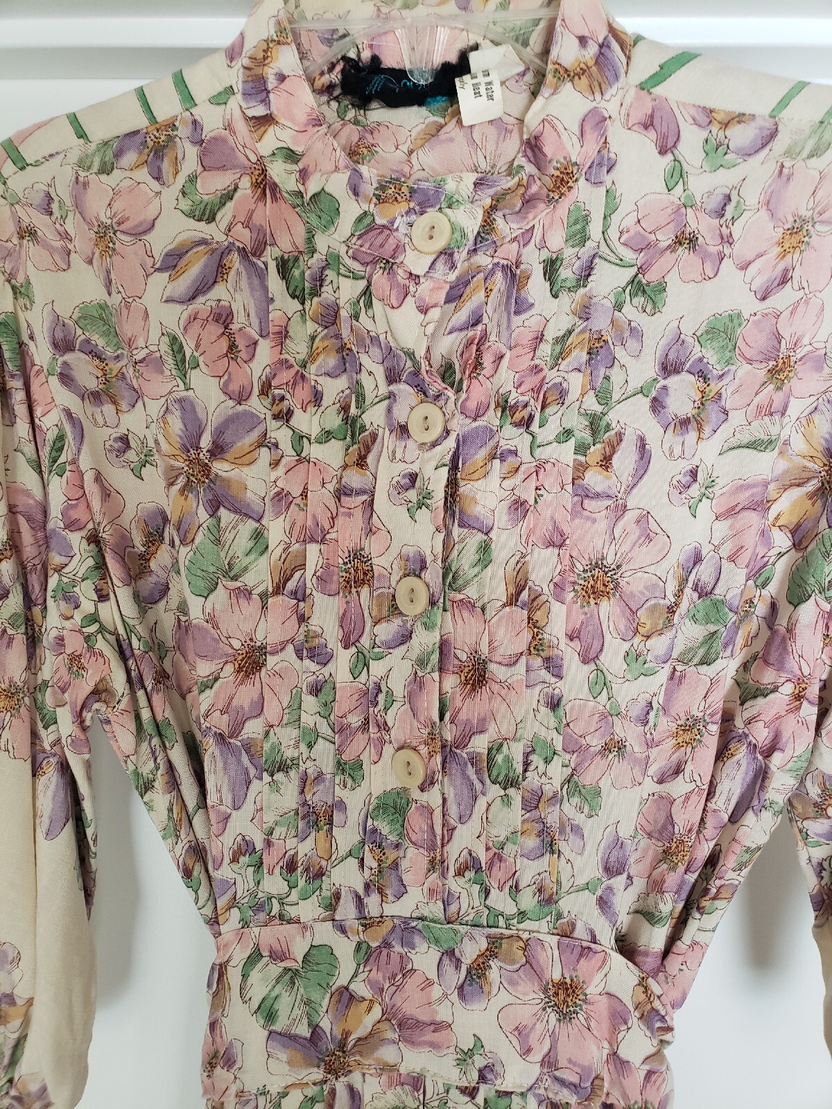 Vintage 1970s Prairie Ragtime Gunne Sax Style Boho Dress Small/Medium Tie Waist