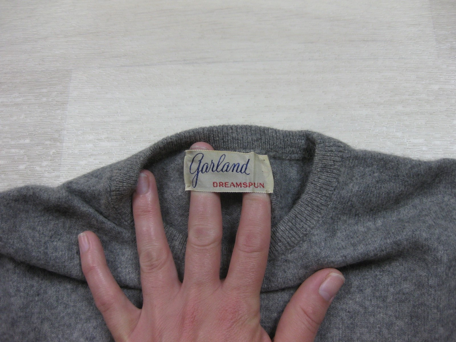 Vintage 50s Garland Dreamspun Sweater Women’s (M) Wool Gray Super Soft Preppy