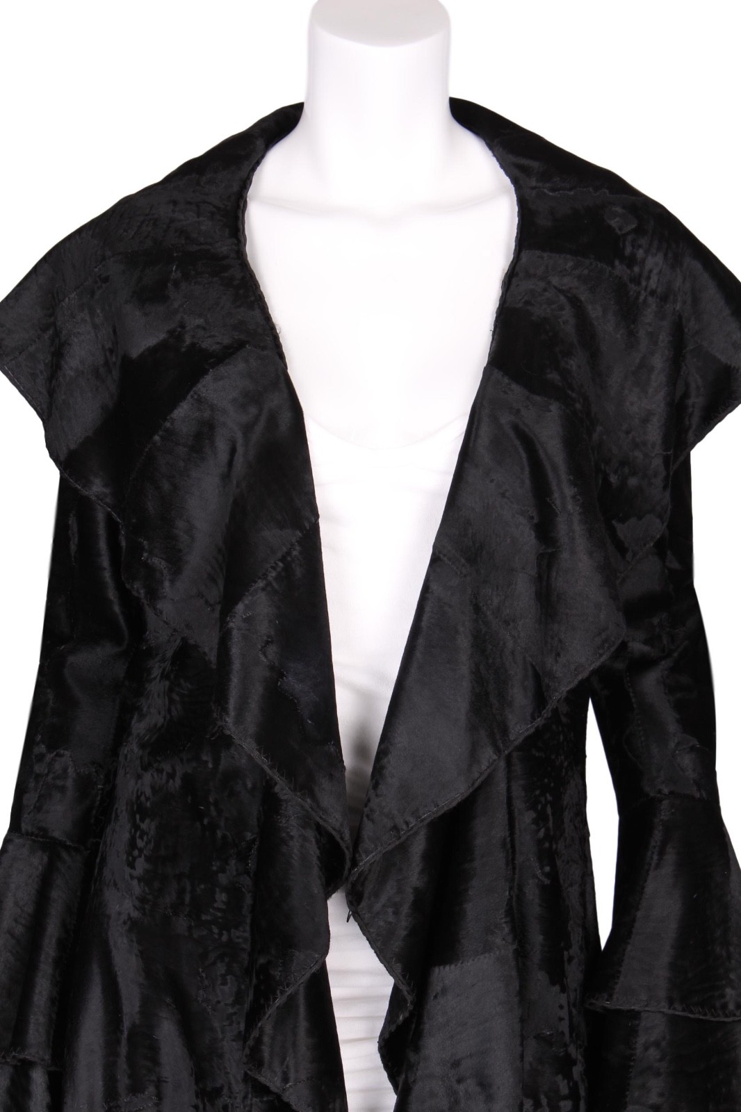 DENNIS BASSO Vintage Black Russian Broadtail Fur Coat – M/L – RET. $22k