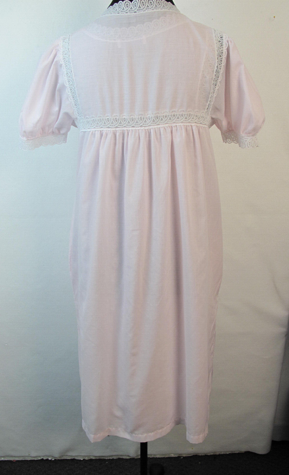 Vintage Evensong Made in USA 2pc Pink Nightgown Sleepwear Size S
