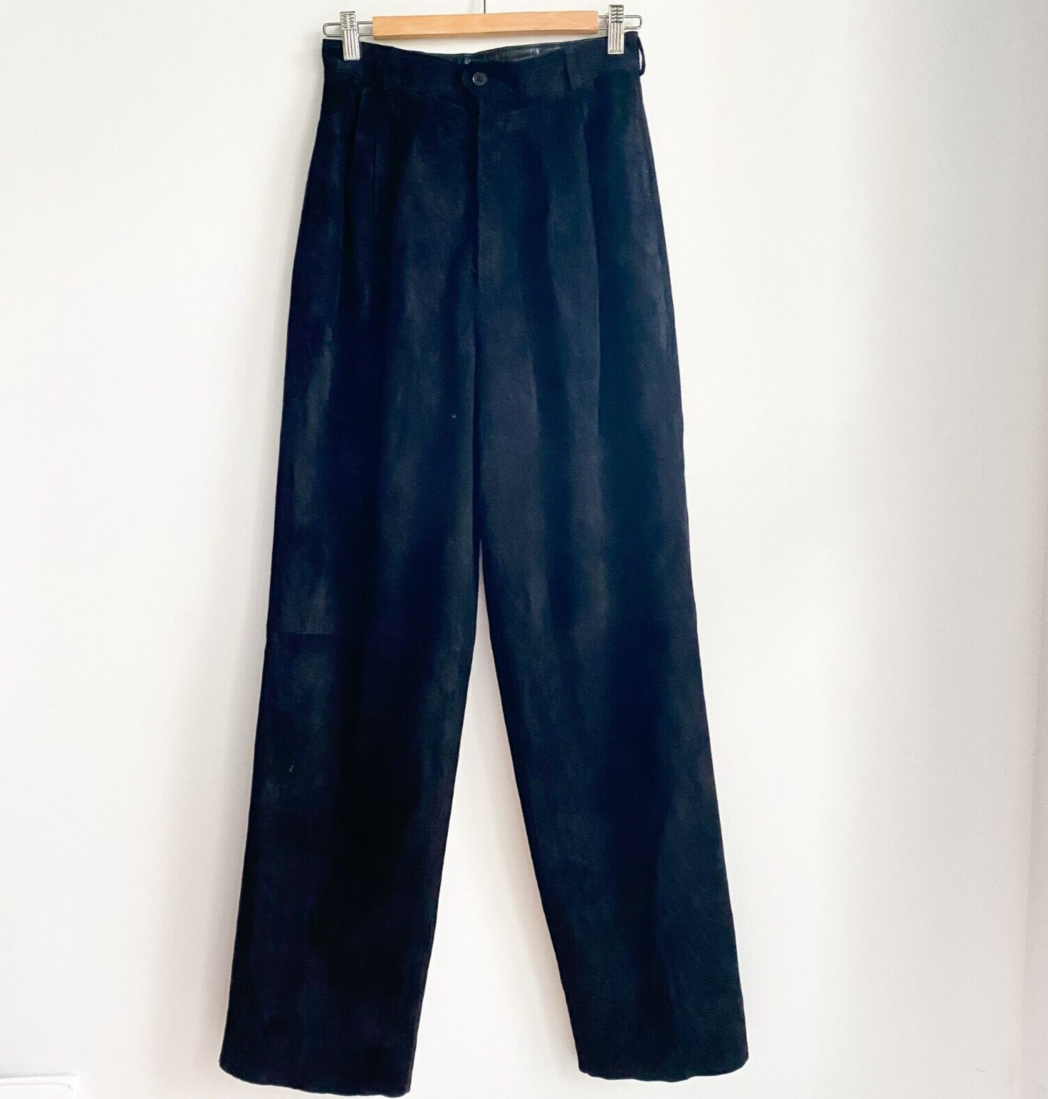 Vintage Eaton’s Black Suede Relaxed Fit High Waist Pants M