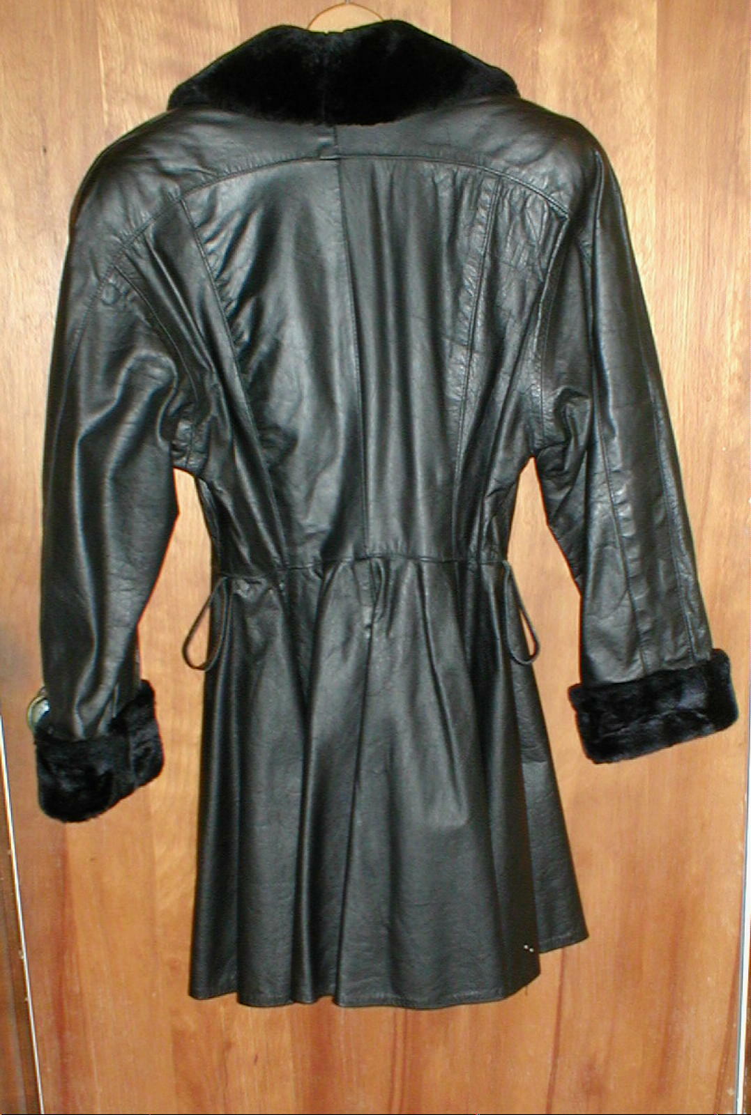 GLOBAL IDENTITY~Women Vintage Black Leather Jacket~Peplum~Couture USA RN#54163~S