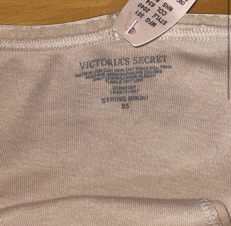NWT Vintage 100% Cotton String Bikini Panty Victorias Secret Size XS