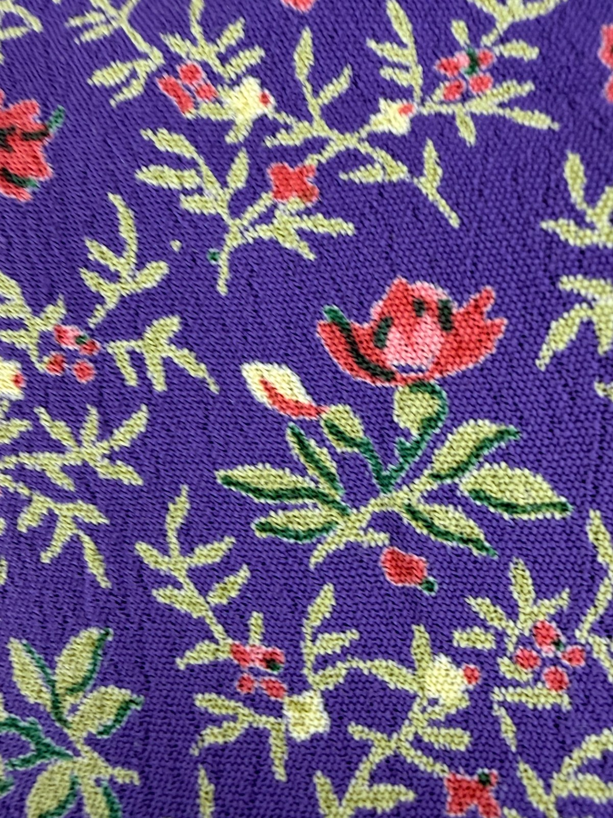 VTG 90s April Cornell Purple Ditsy Floral Rayon Maxi Shift Dress XL Cottagecore