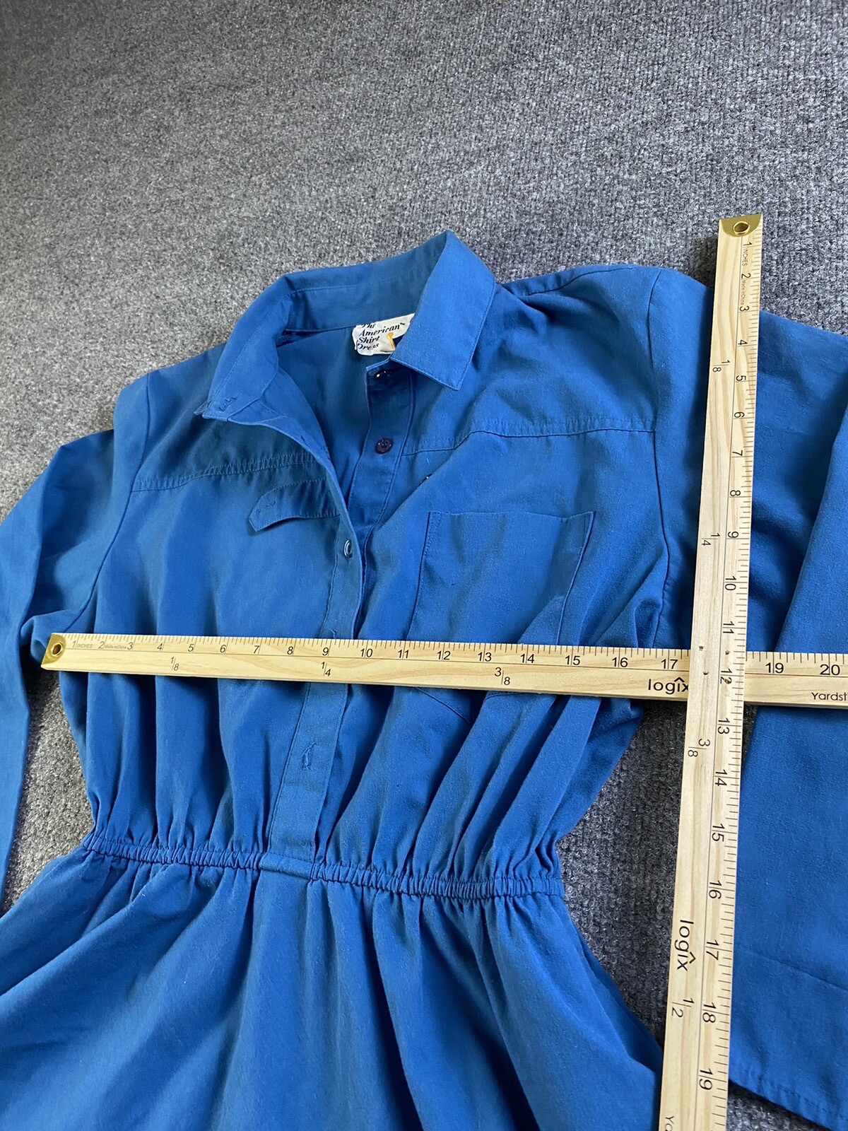 VTG | The American Shirt Dress Black Vintage Uniform Workwear Size 14P