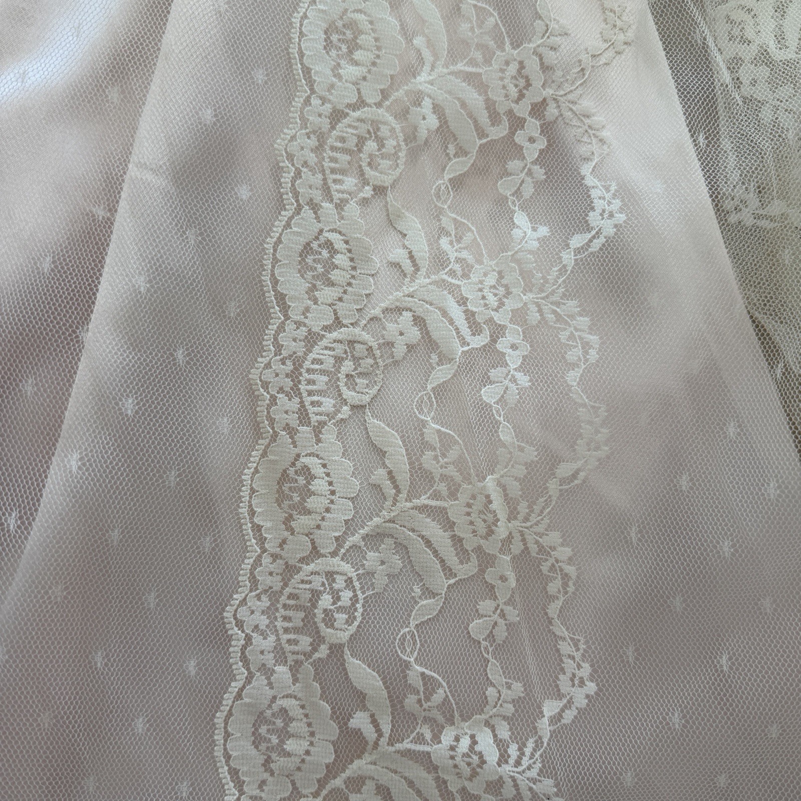 Vtg 70’s Susan Lanes Country Elegance Wedding Dress Sz 10 Pink Victorian Lace