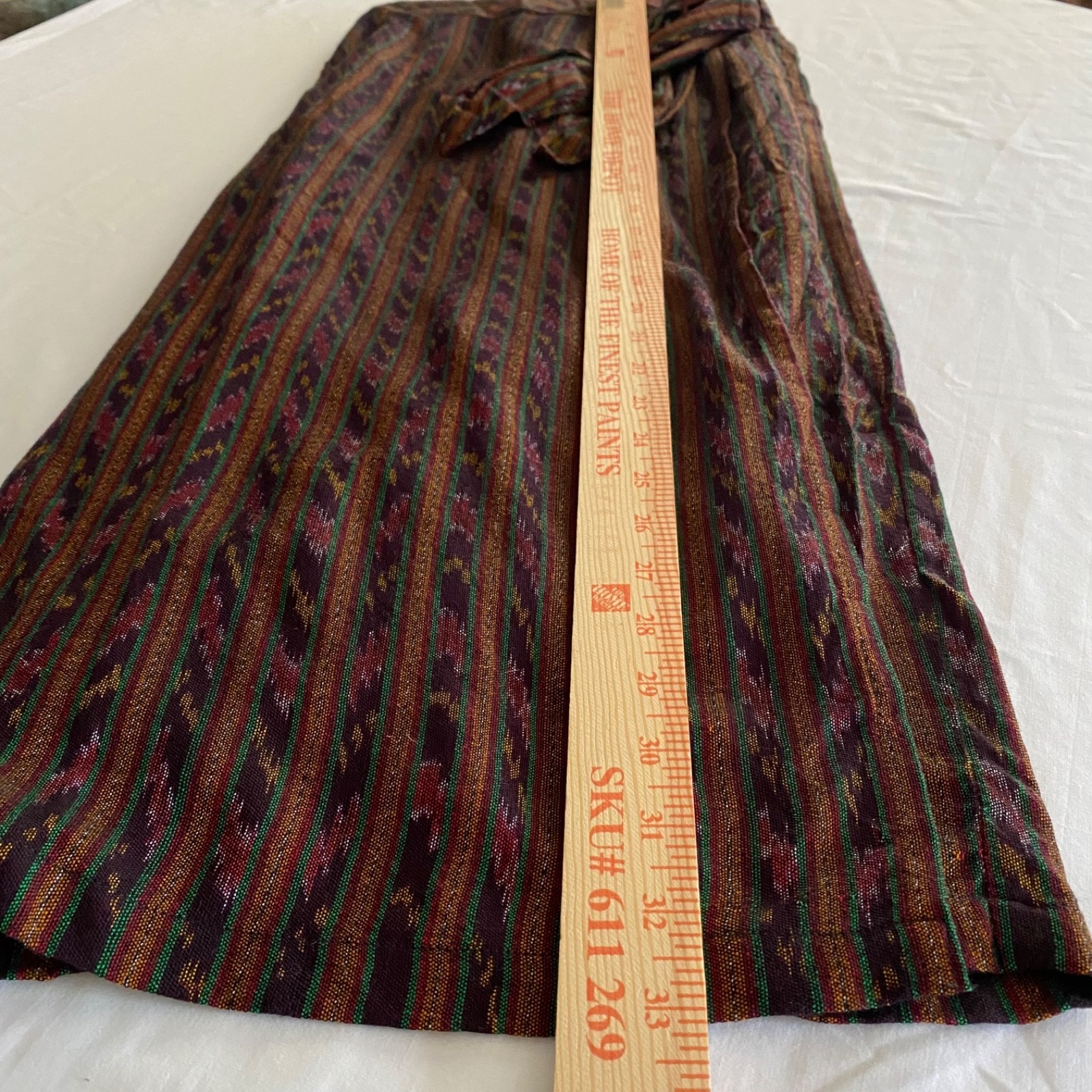 VTG Passports Of Pier 1 Imports Wrap Skirt Sz S Multi Cotton Tribal Ikat NWT