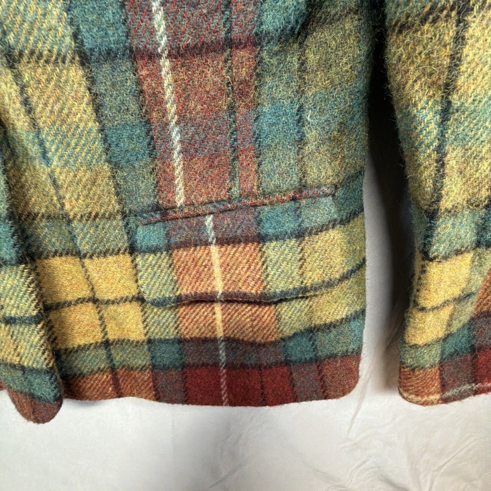 Jones New York Vintage Hampton Plaid Wool Blazer Women’s Jacket S-14 Multicolor
