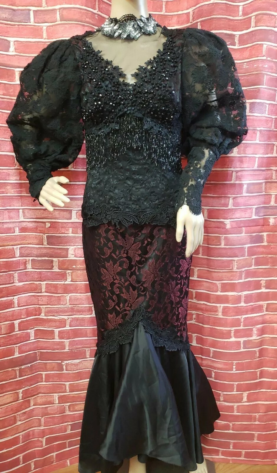 The Young Quinlan Co VTG Minneapolis ARTWEAR Edwardian COLLECTIBLE Dress XS?#CB3