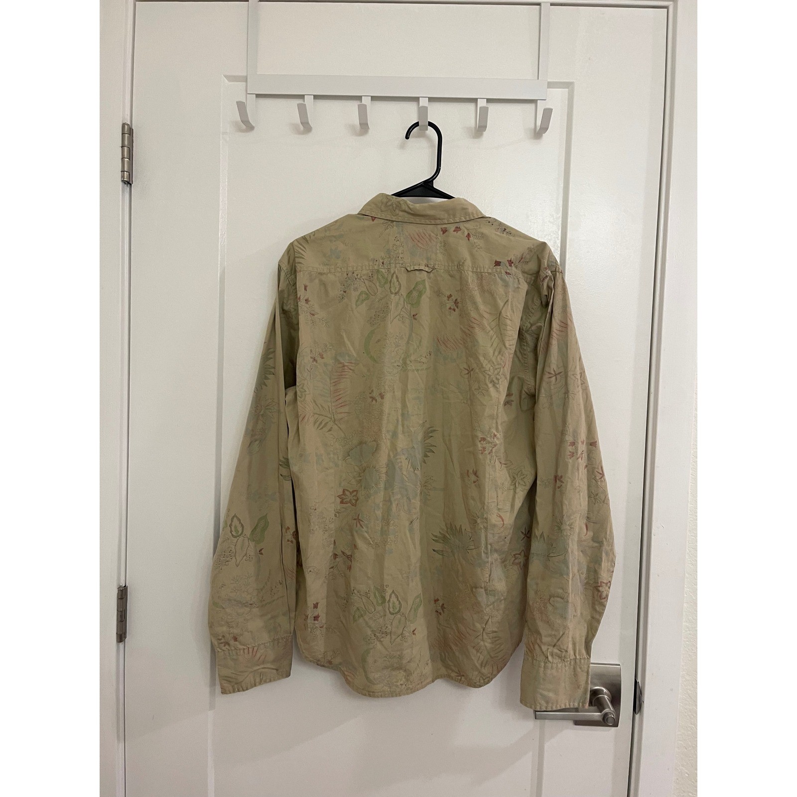 Vintage Y2K Guess Button Down Shirt Floral Leaves Plants Chic Boho