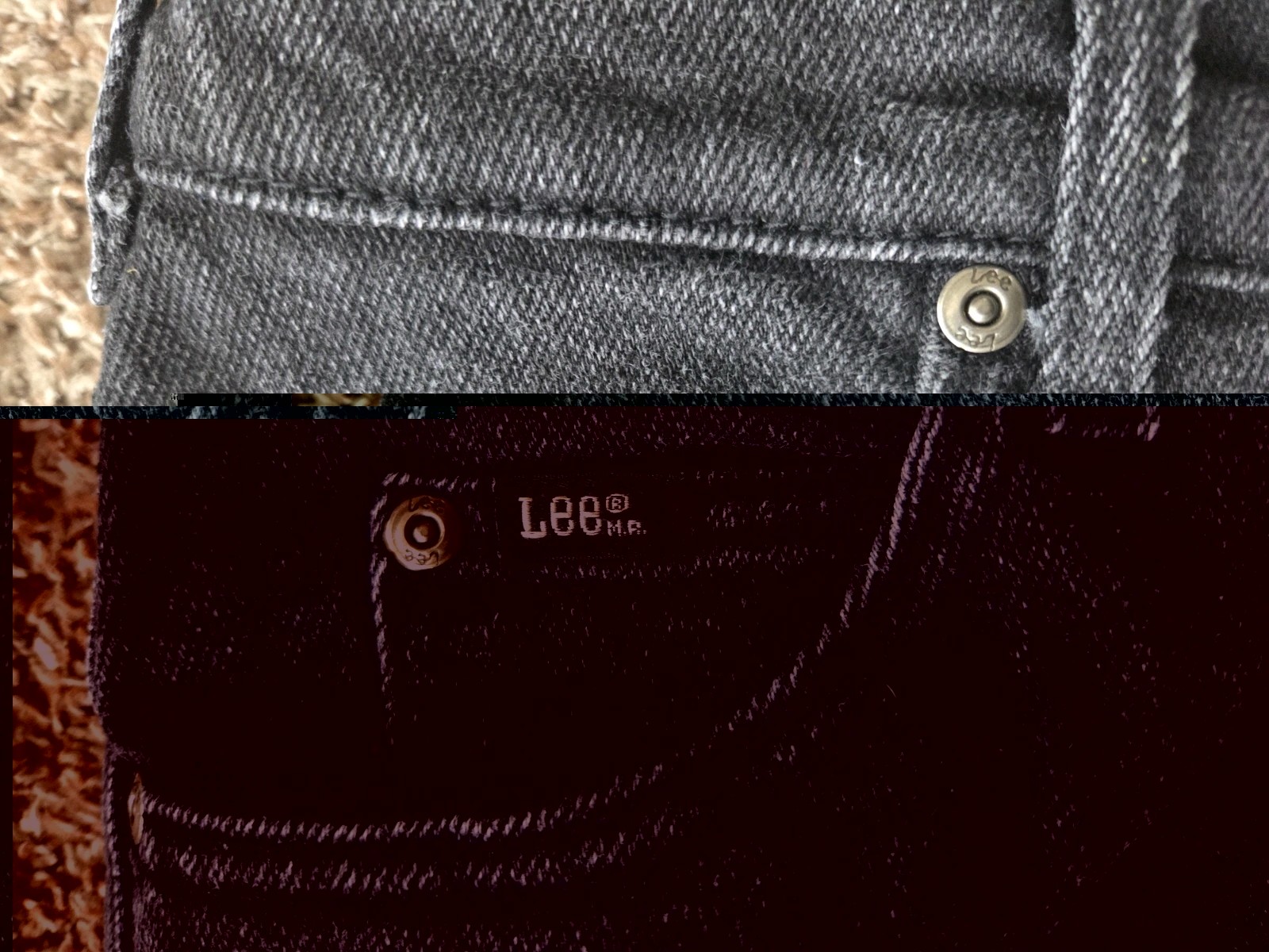 Vintage Lee Women’s Black High Rise Straight Leg 14 Medium Jeans