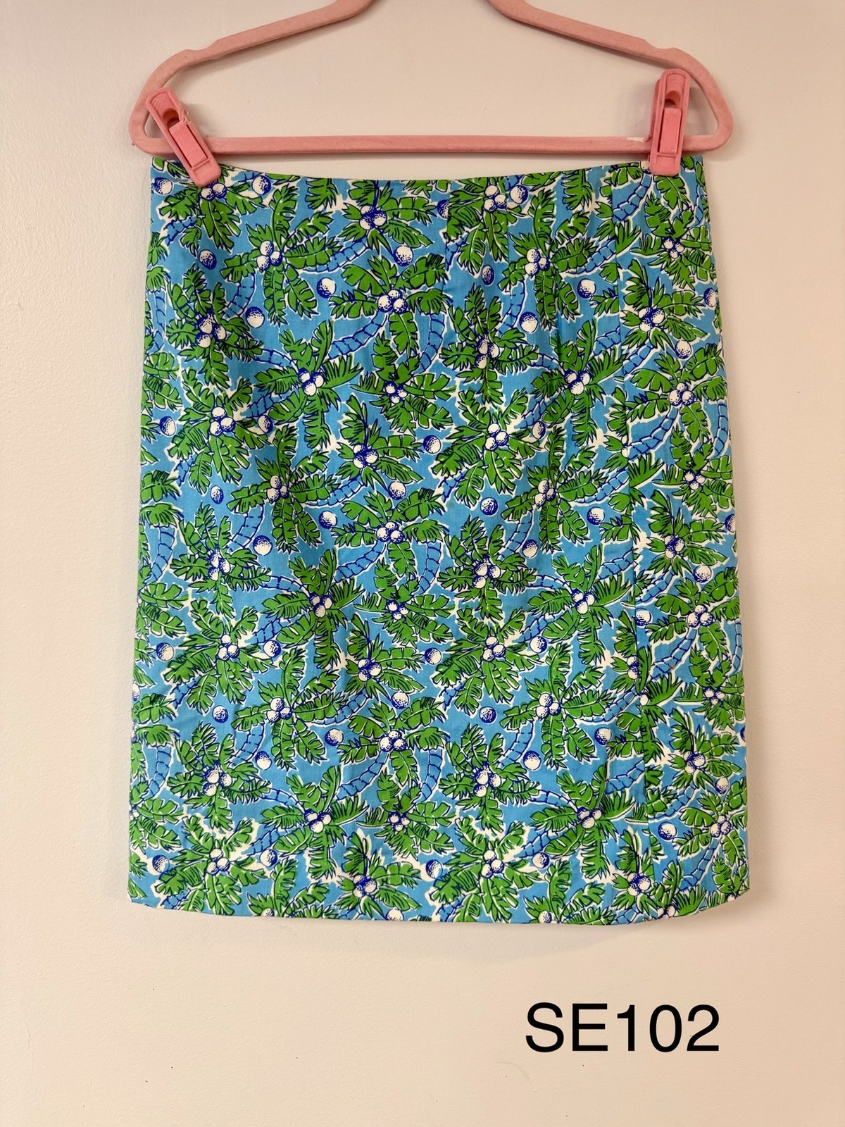 Rare 1970s Lilly Pulitzer White Label Coconut Palm Print Mini Skirt Vintage