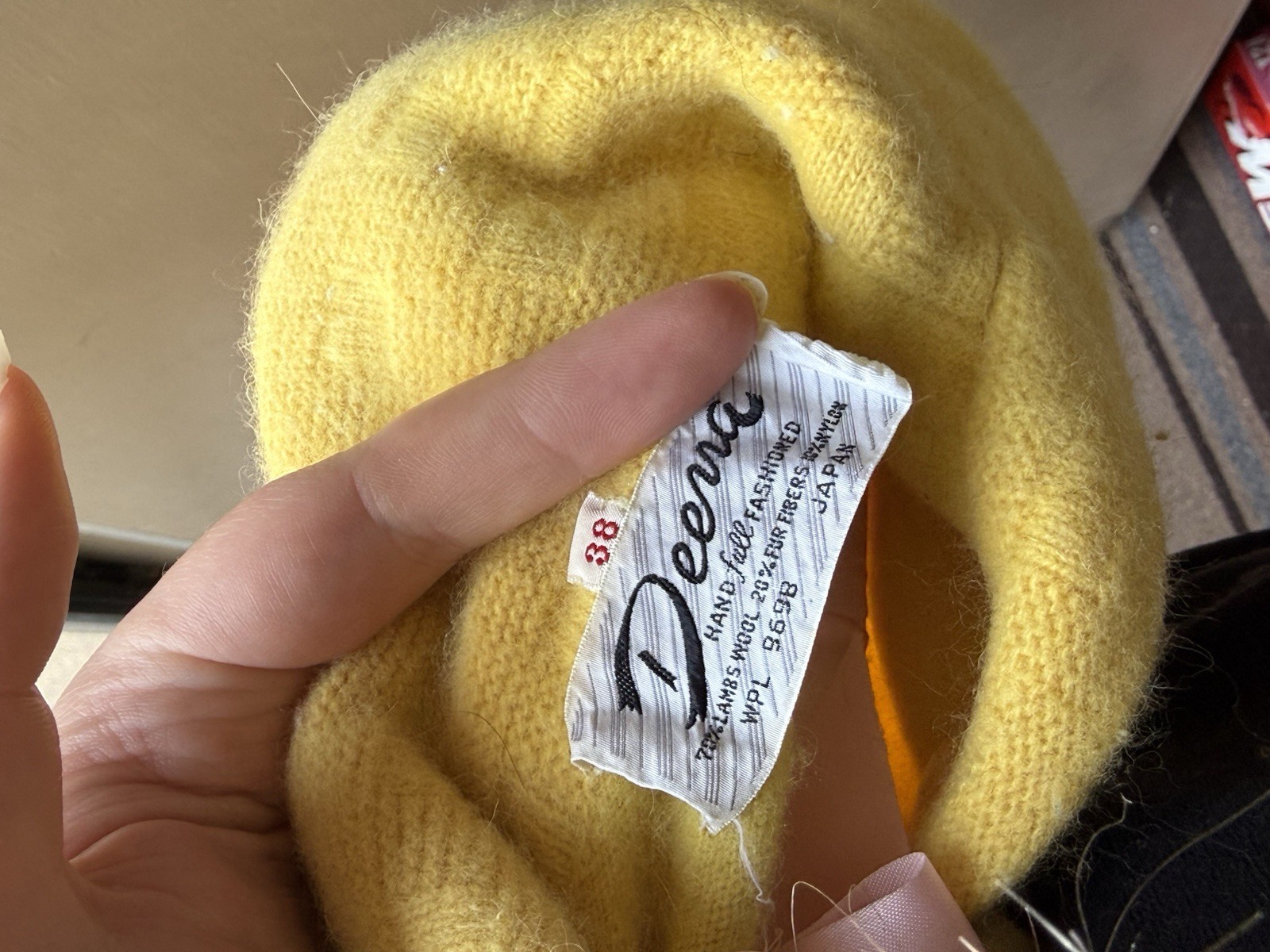 Vintage 1940s 1950s Wool Cardigan Sweater Button Up Rockabilly Womens Yellow