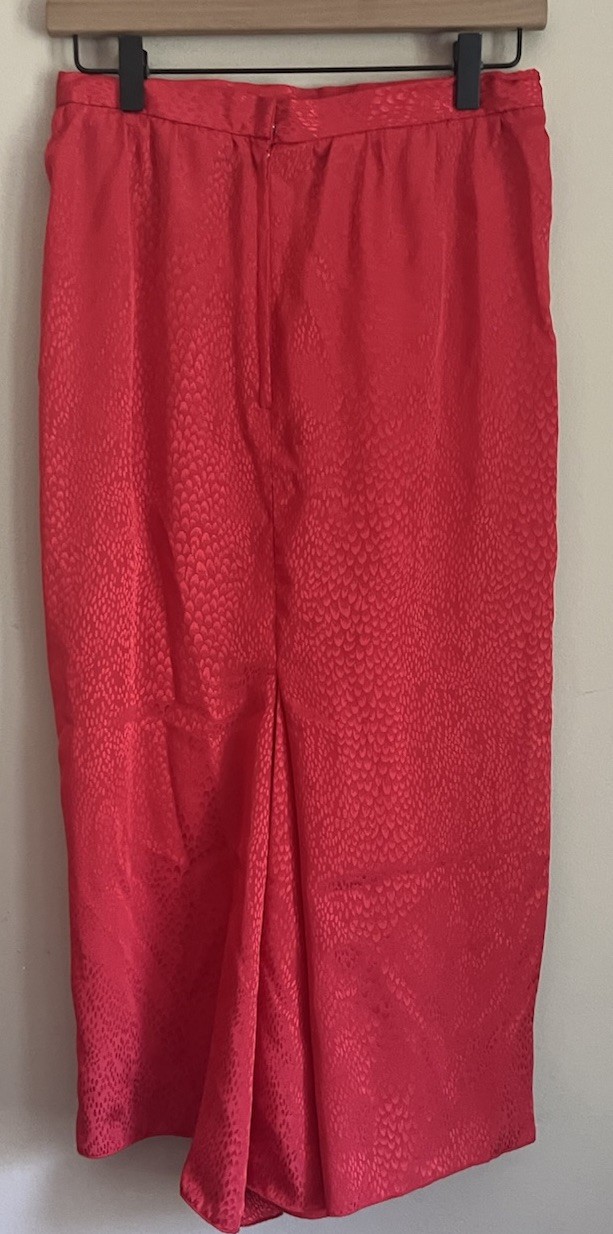 Vintage Skirt Set Blouse Top 80s 90s Ruffle Bow Secretary Peplum Size Small 4 6