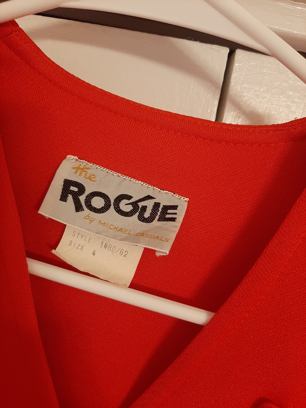 Red Vintage Jacket and Pants Casual Set for Women