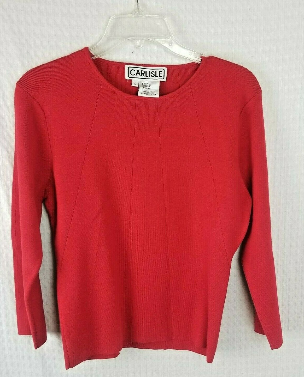 CARLISLE Vintage Red Lightweight Sweater Size Large RN 69161