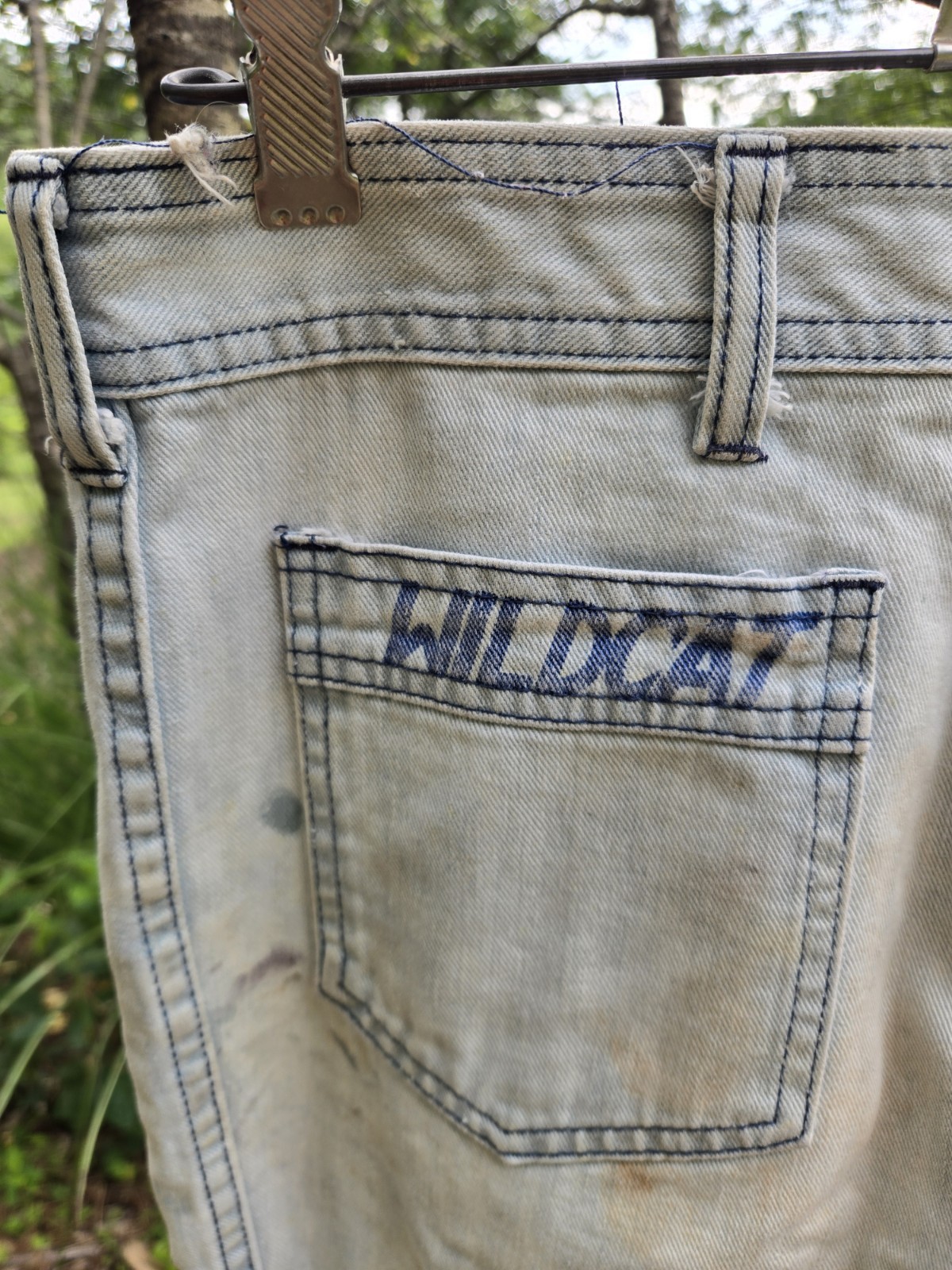 Vintage 1970s Faded Glory Bell Bottom Jeans Women’s Distressed Wildcat Denim
