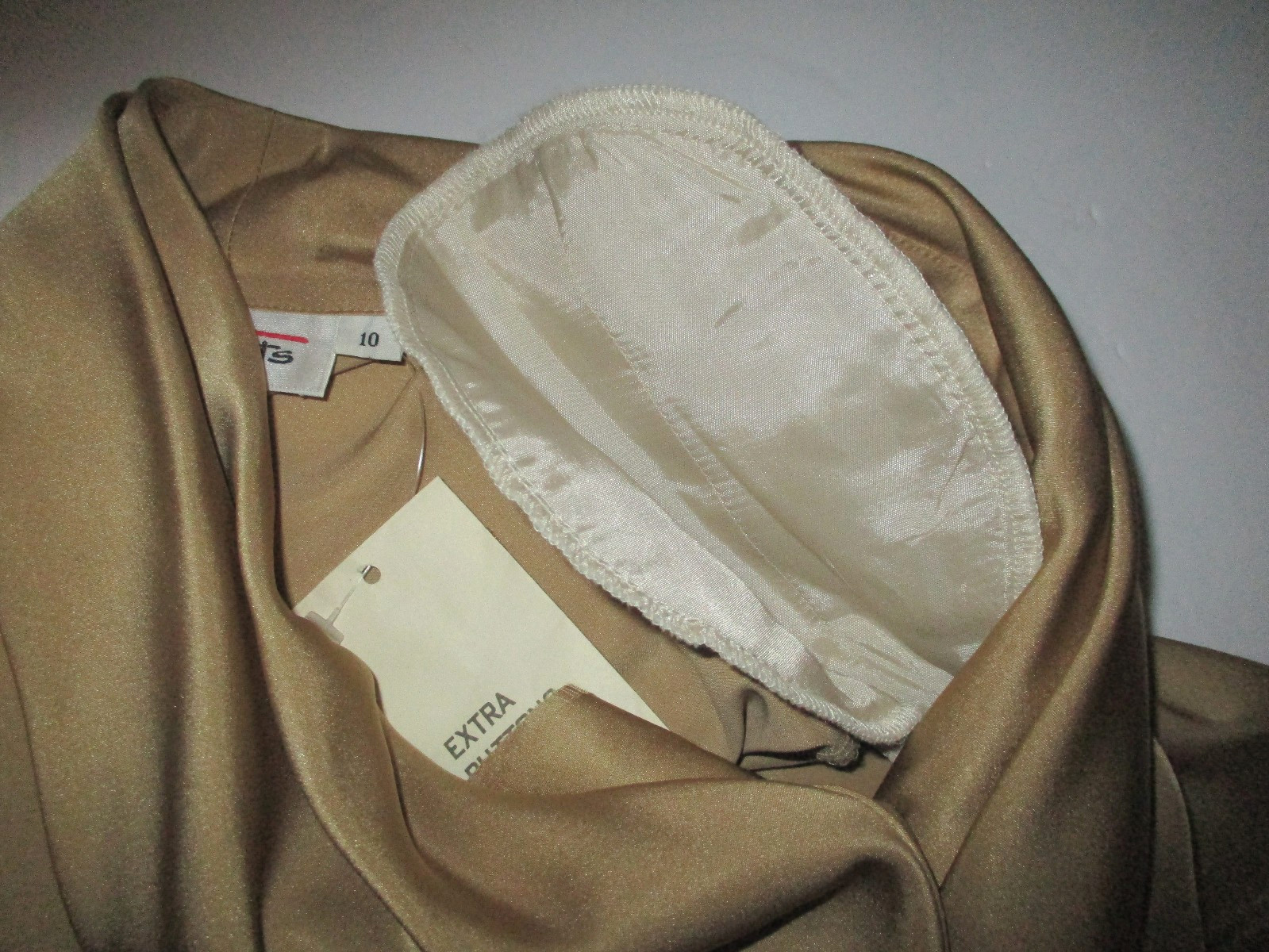 Vintage Talbots V-neck Polyester Gold Long Sleeve Blouse Top Women’s Size 10