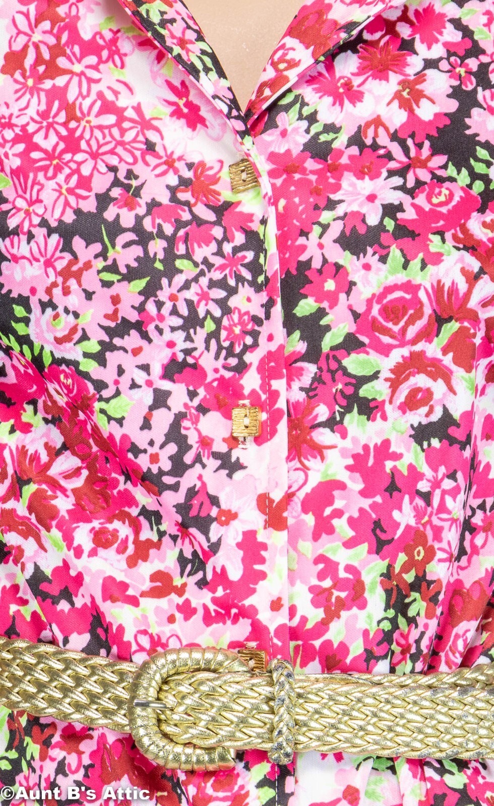 Vtg 70 s Barbie Style Pantsuit 4 Pc Pink Floral Top Pants Belt Headband Medium