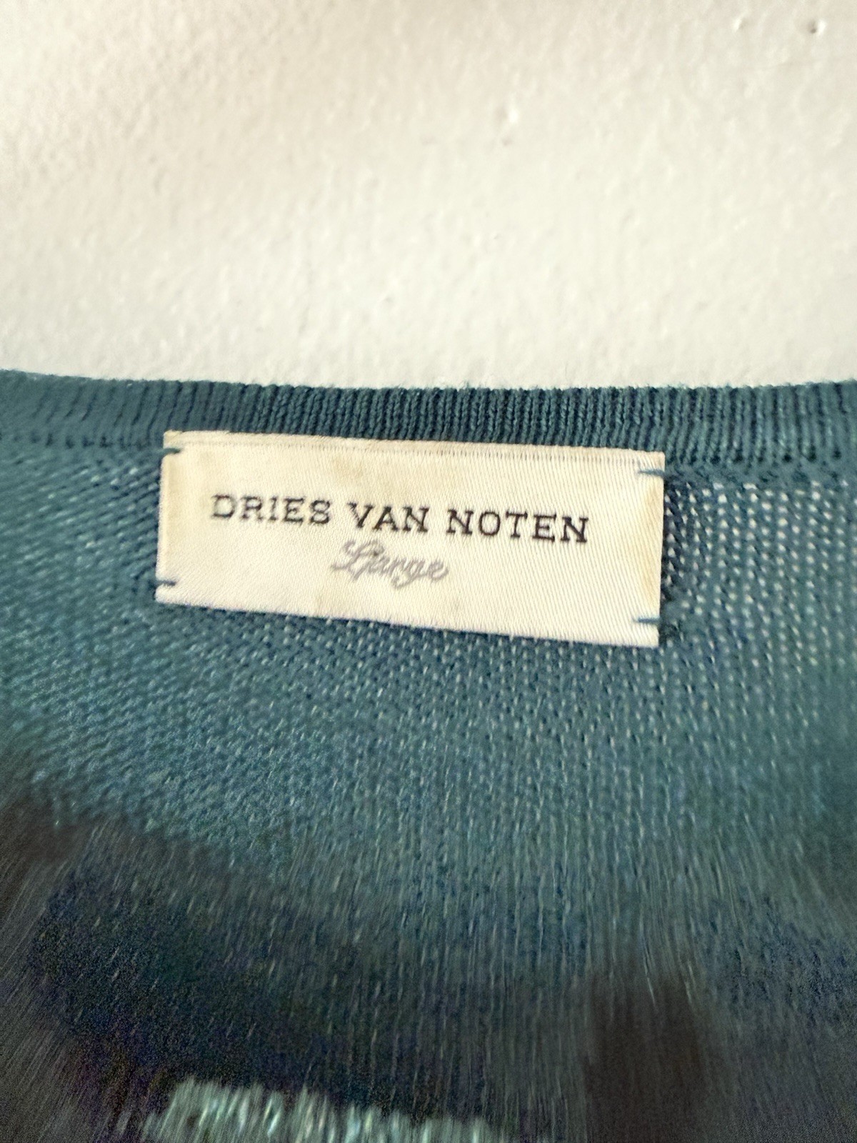 Vintage Dries Van Noten Rose Jacquard Knit Oversized Sweater/Tunic Avant Garde