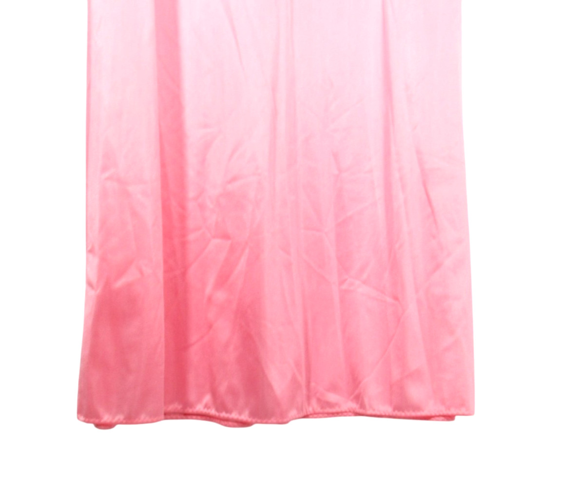 VTG MONTGOMERY WARD Pink NYLON Tie Keyhole LOUNGE ROBE/NIGHTGOWN SET Sz S/32