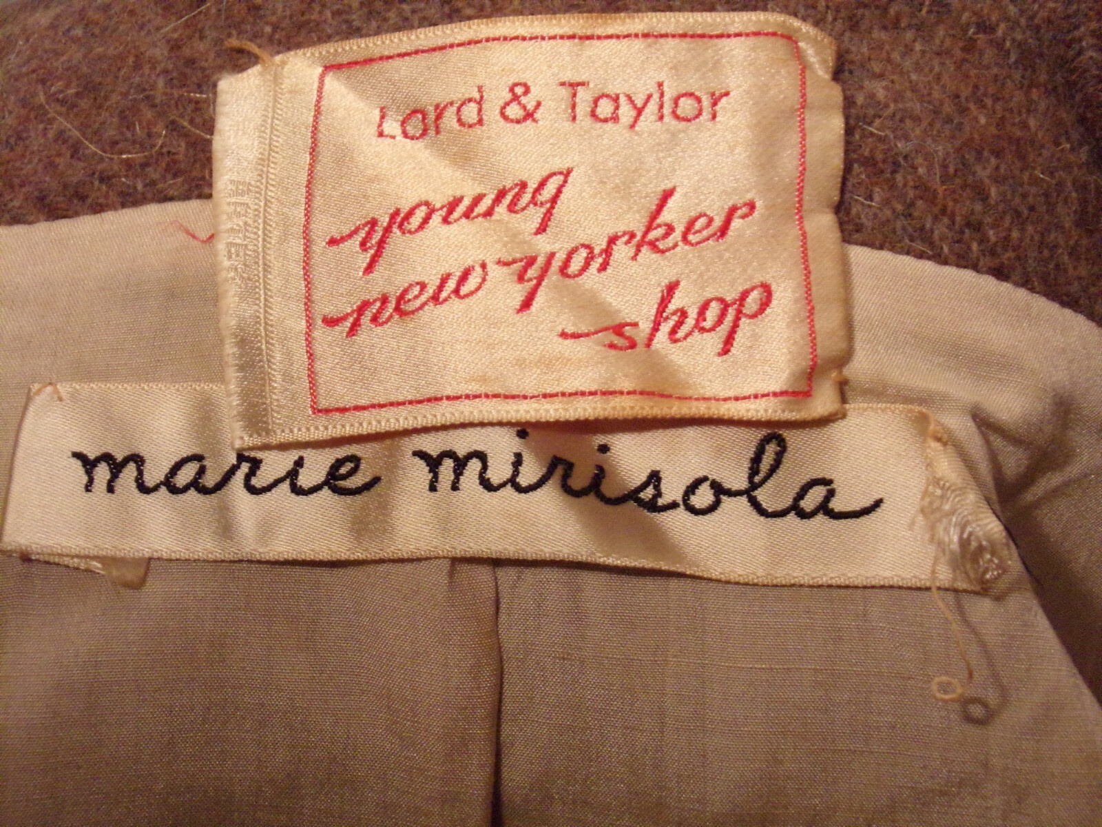 VTG. 1950’s Marie Mirisola Wool Suit  XS/XXS Lord & Taylor Young New Yorker Shop