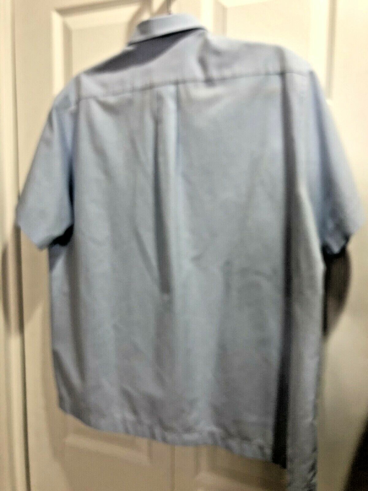 Vintage Lady Arrow Blue Button Down oxford SS Shirt Cotton polyester XL 48/28 2X
