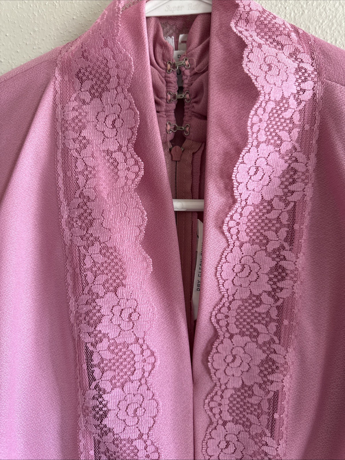 Vintage JC Penney Fashions Pink Dress With Cardigan Size 14.5 Women’s 1970s