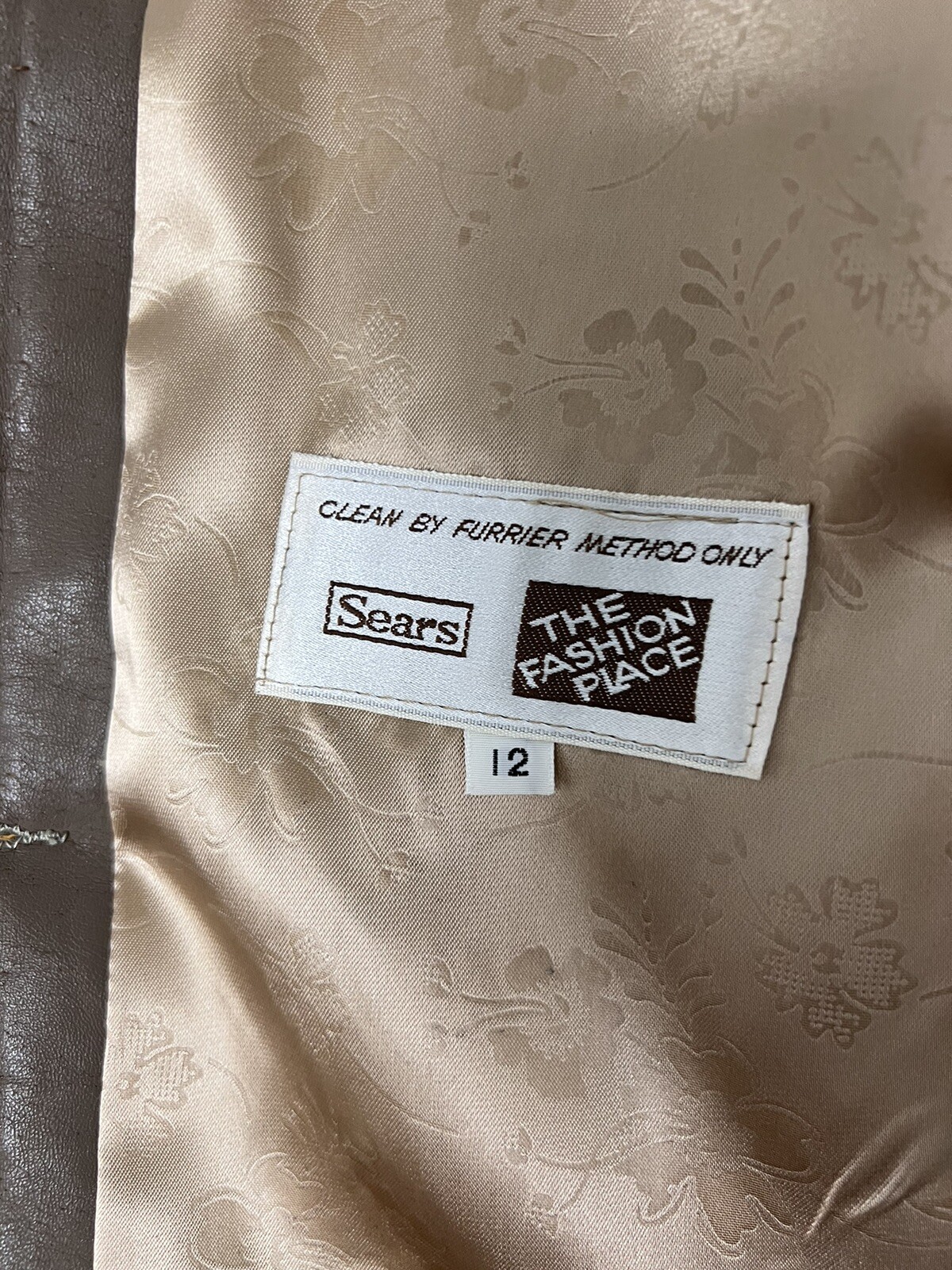 Vintage 70’s SEARS The Fashion Place Women’s Faux Fur Coat Jacket size 12