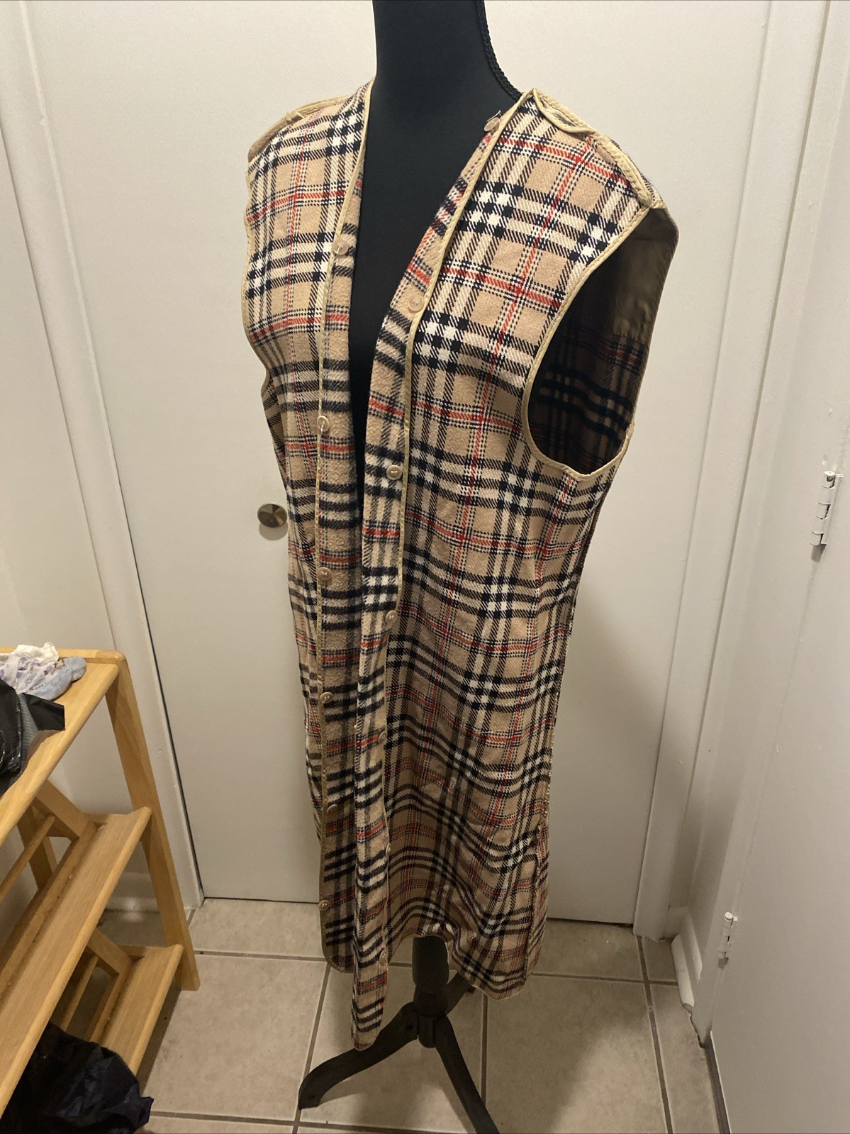 VTG Europe Craft Exclusive Import Long Vest Sack Material Inner Pocket Unique