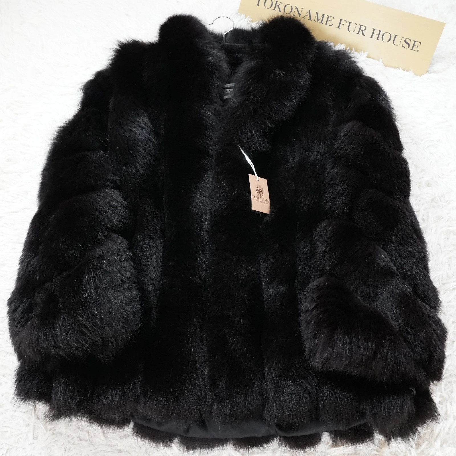 ROYAL SAGA FOX Black dyed Fur Coat – Genuine Vintage Fur From Japan