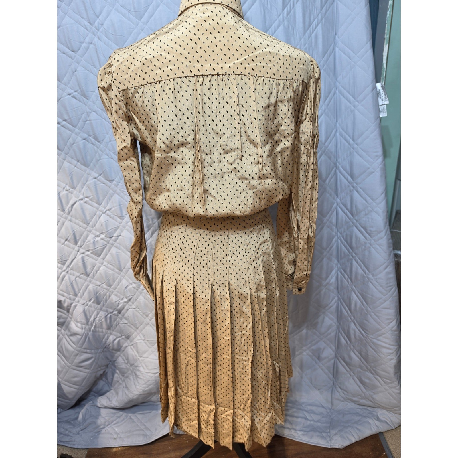 David Hayes Saks Fifth Avenue Vintage 3-Piece Skirt Suit Set Tan Black Size 4