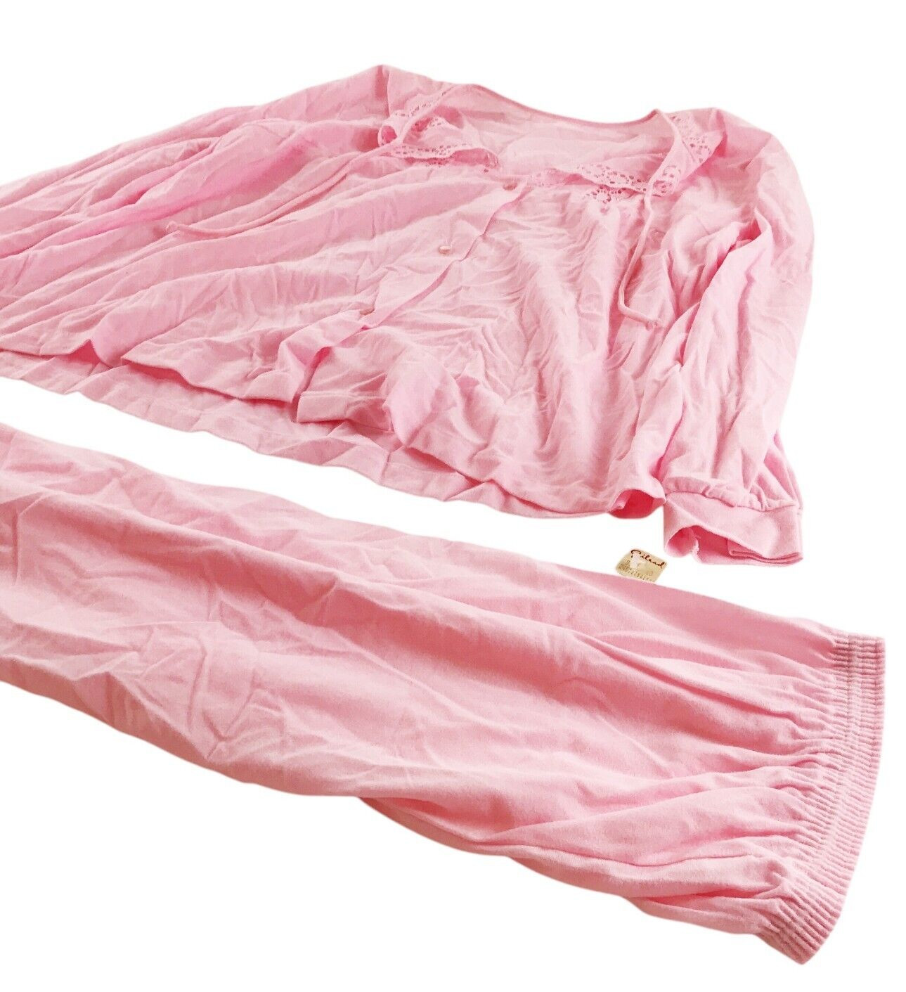 Vintage Gilead Pajamas Womens 40 1960’s Pink Set Top Bottoms Pants Sleep Clothes