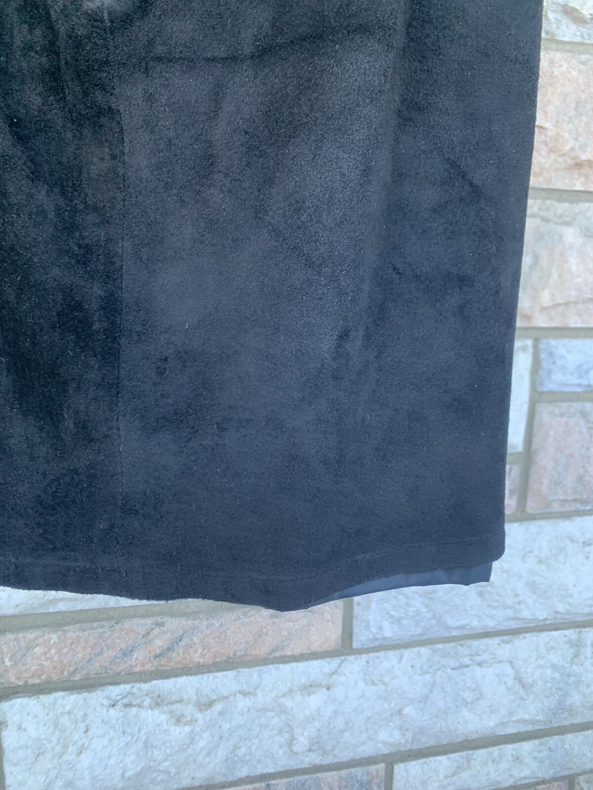 Brass Plum Skirt Nordstrom Black Suede Genuine Leather womans Sz 7