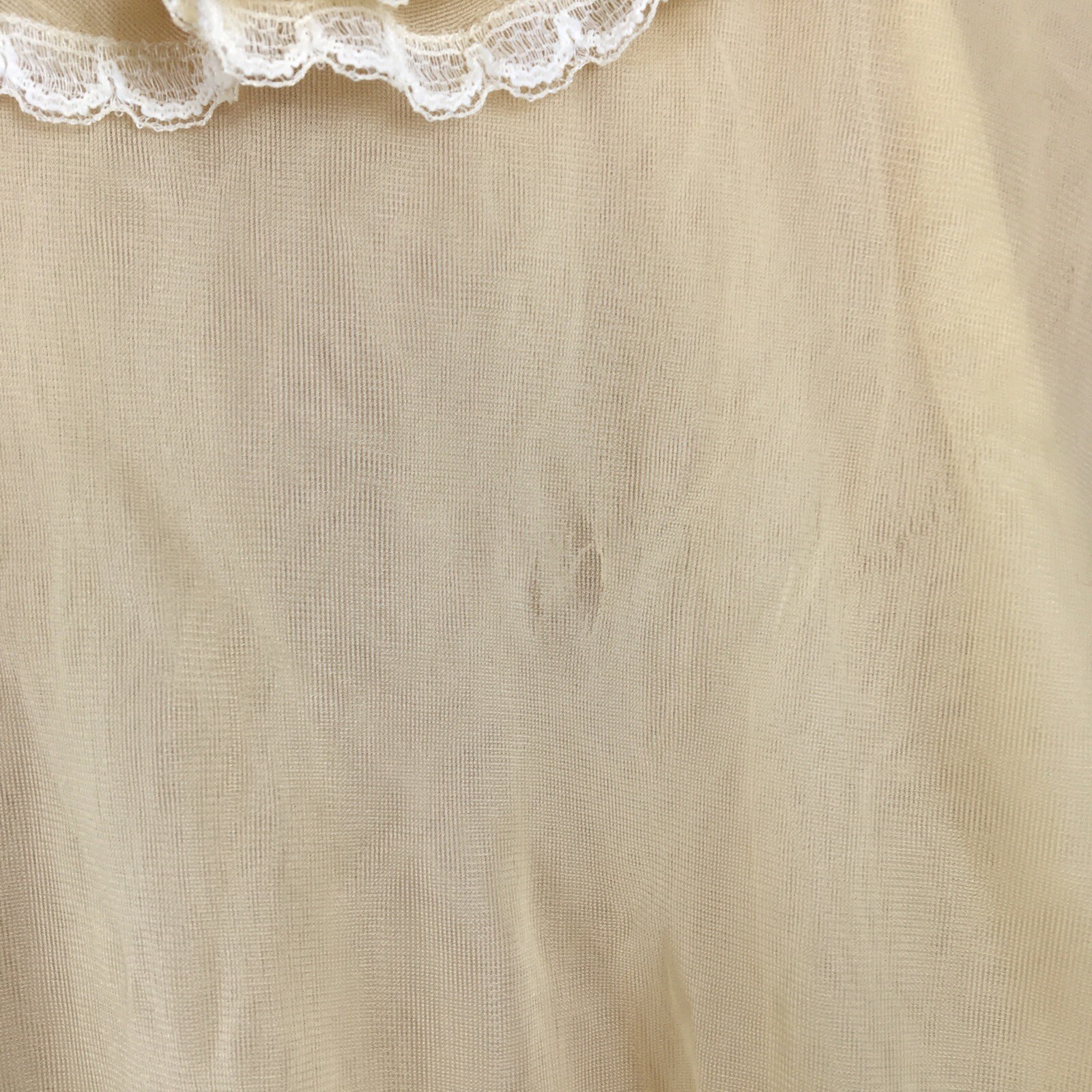 Vtg 60s Worth Chiffon Robe Ruffle Babydoll Sweep Lingerie Nightgown Wedding S