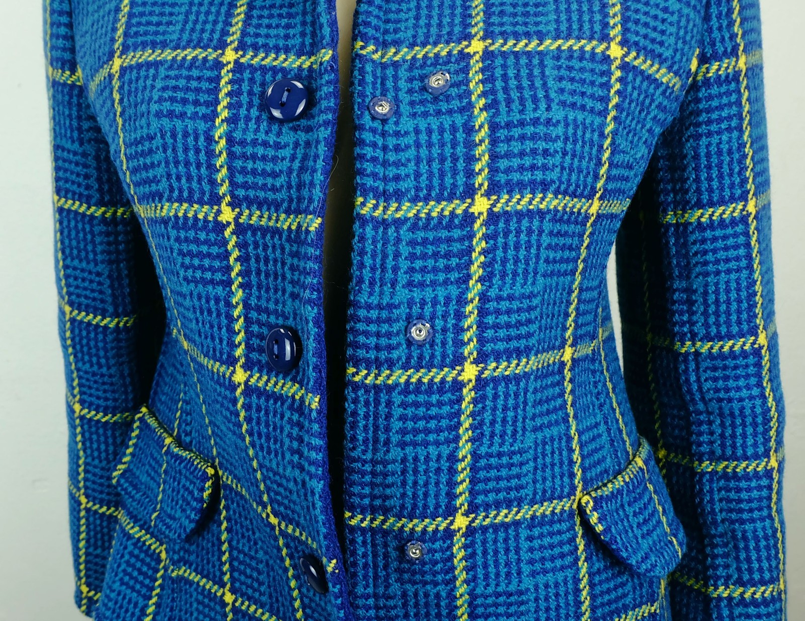 Short JACKET costume jacket size 38 Fabiani Italy Tissus Nattier Paris 1960s