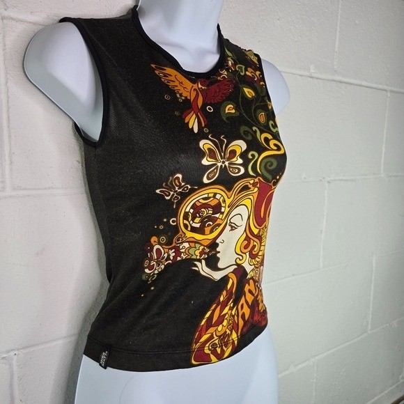 Vtg 90s Y2k Miss Sixty Sleeveless Crop Tank Coquette