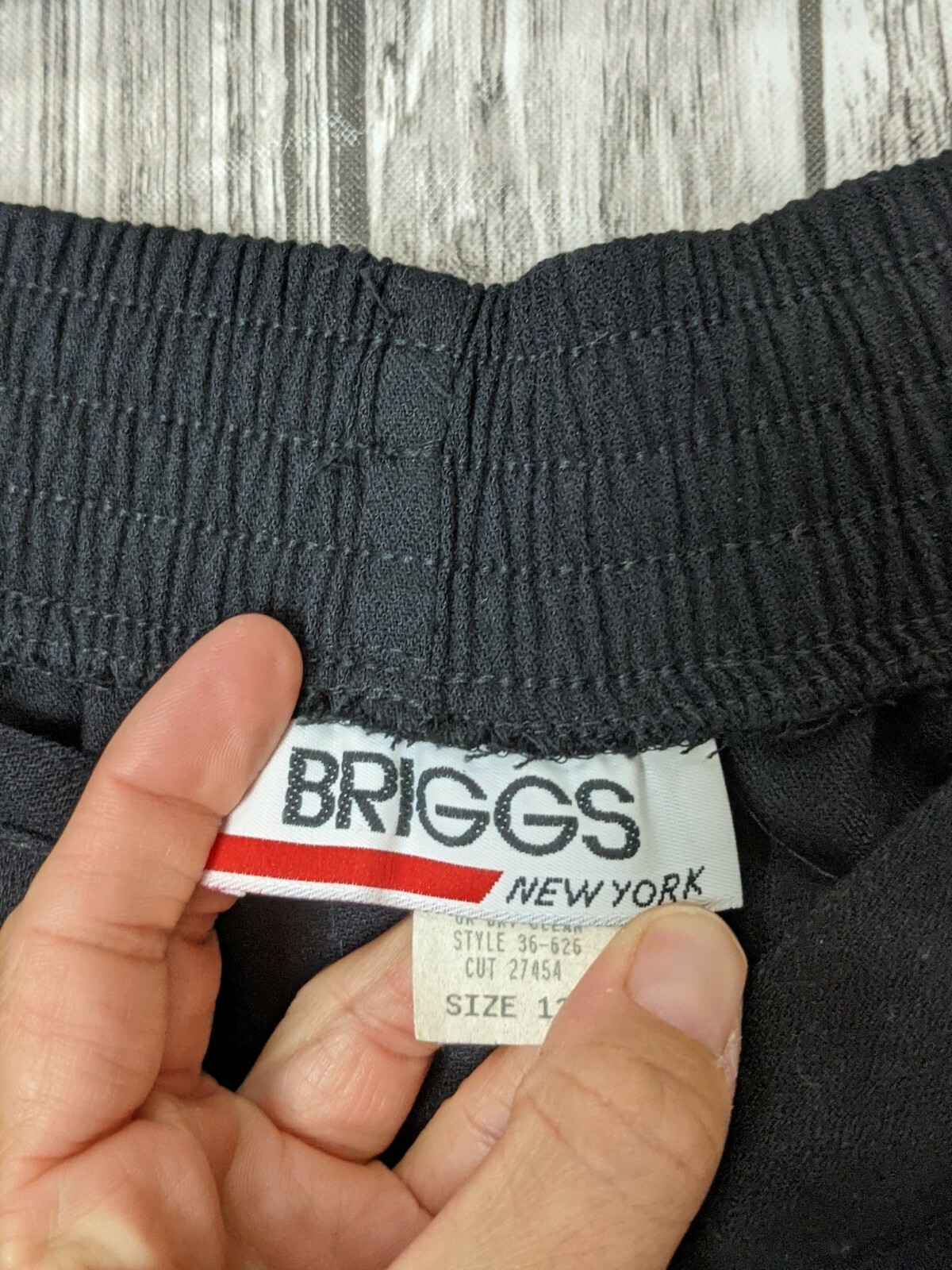 Briggs Women’s Vintage Black Pleated Skirt with Belt Loops Size 12