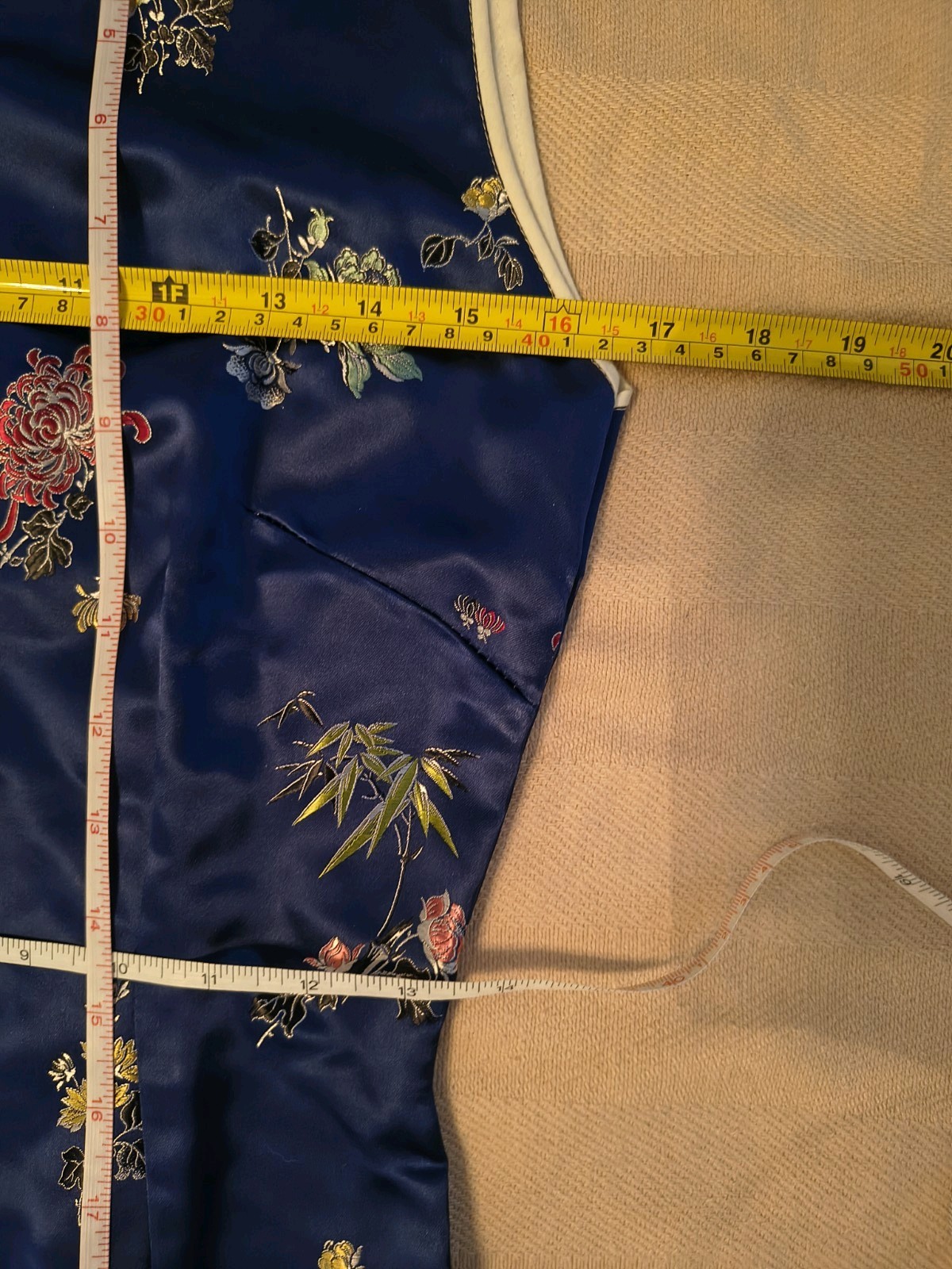 Vintage Asian Blue Dress Retro Glam Size 34 Approx Size Medium Traditional -DP29