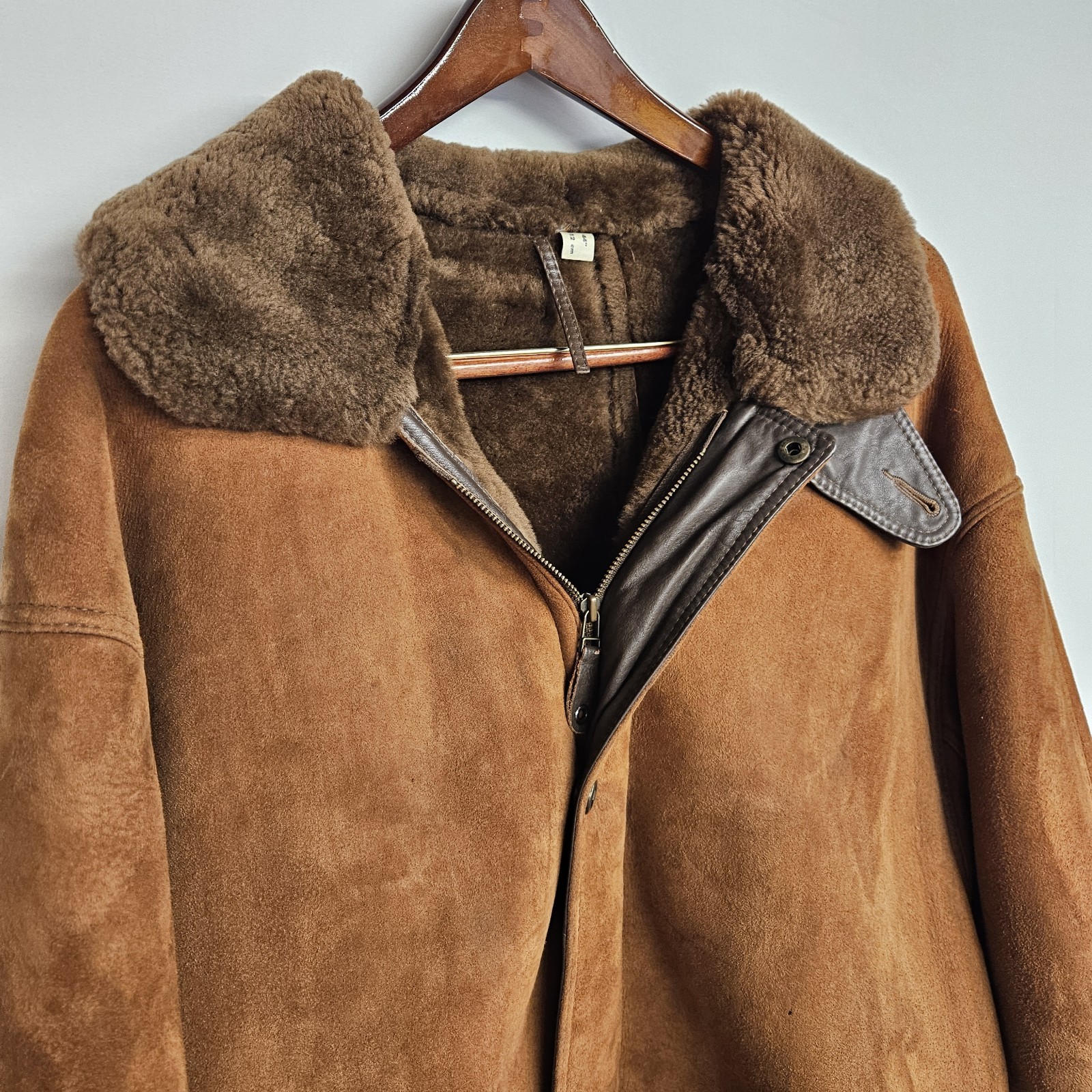 Knight Of New Zealand Vintage Shearling Tailors Luxury Jacket Coat Size 44 70s