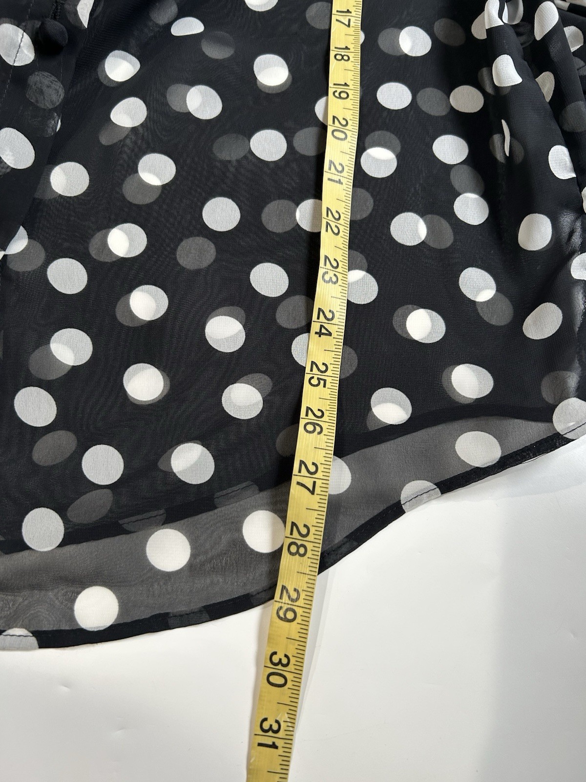 Dani An Vintage Blouse black white polka dots long sleeves size large
