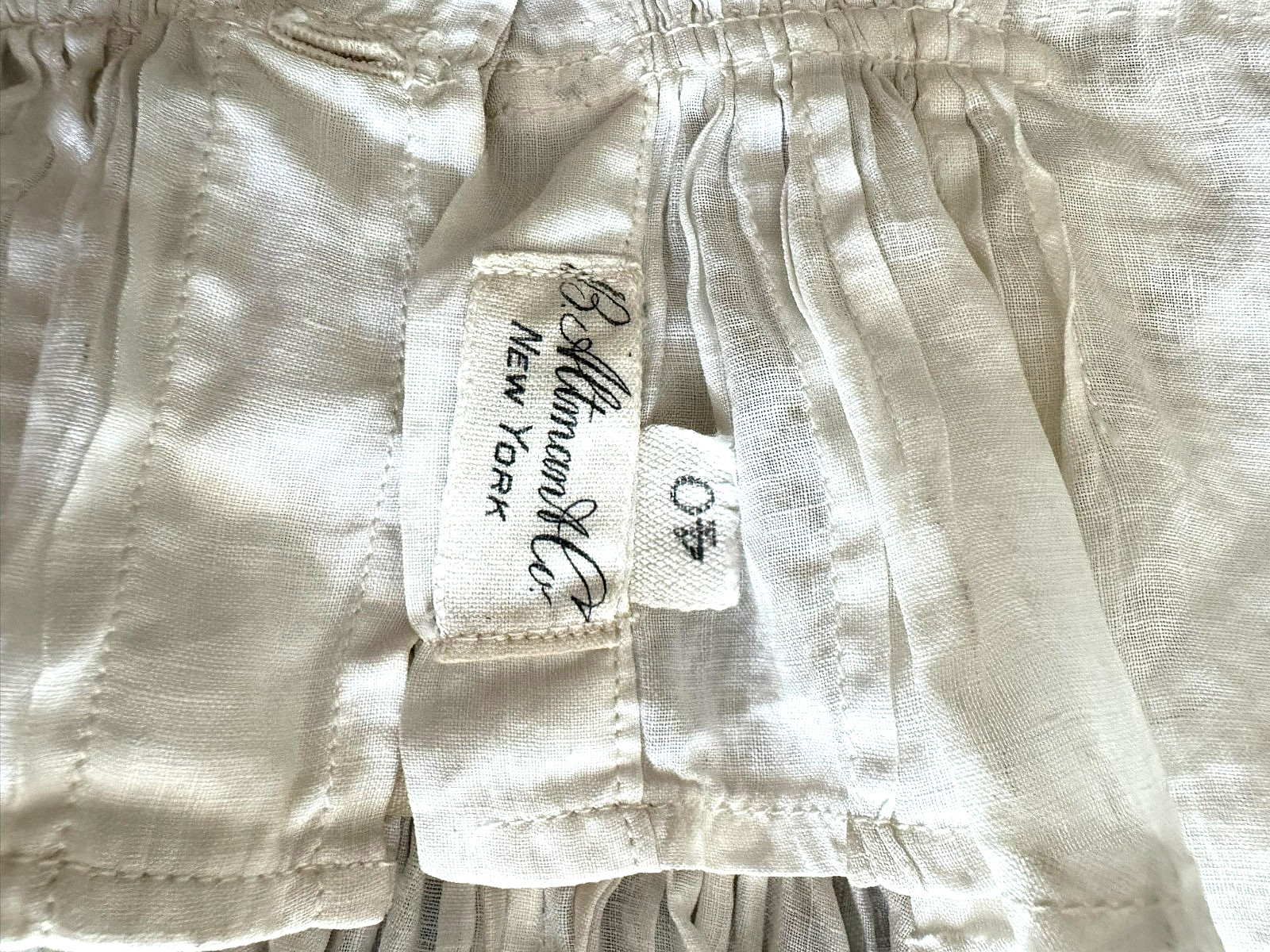 Antique Edwardian White Cotton Lawn Shirtwaist Blouse Early 1900s