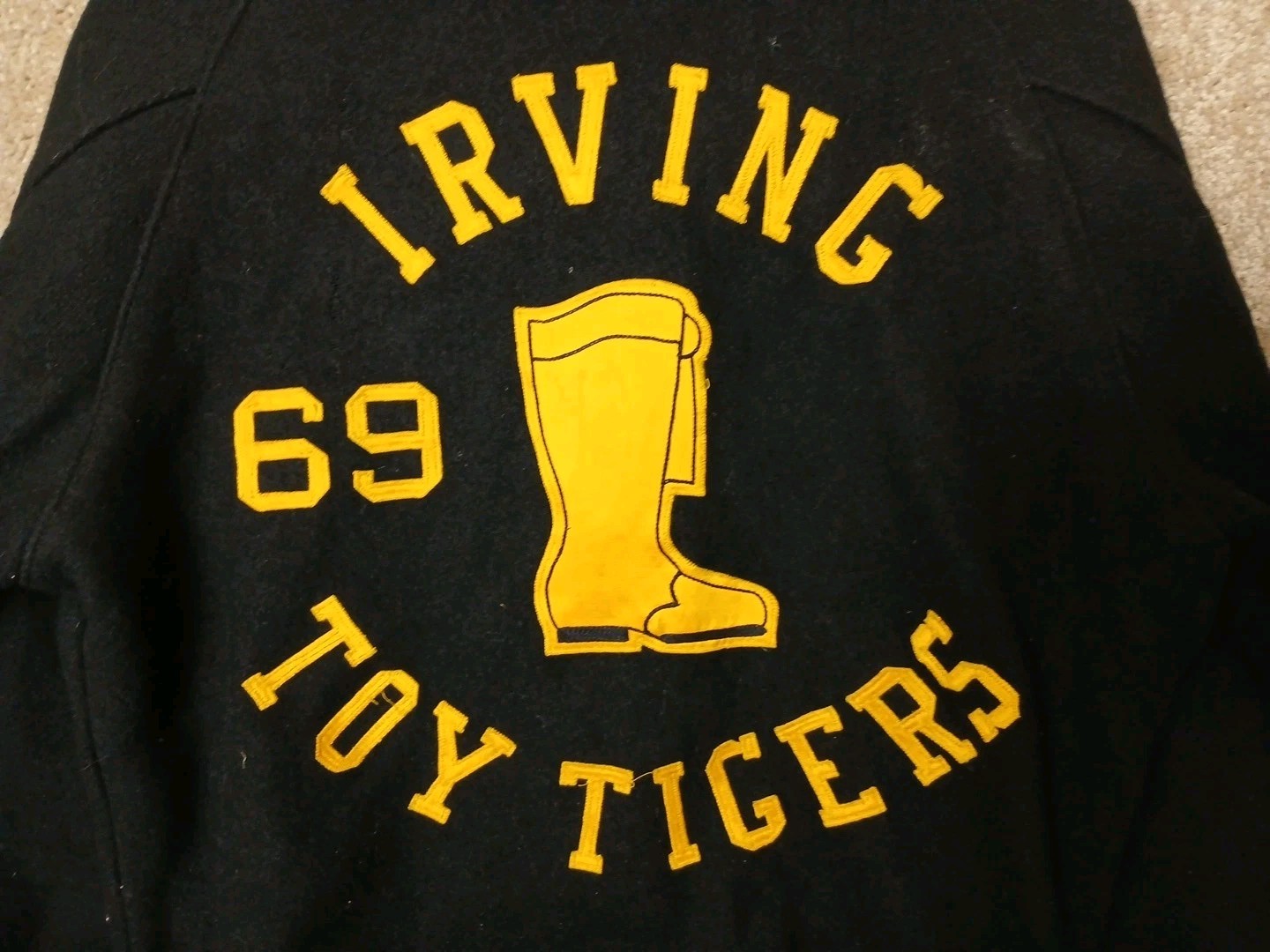 True Vintage Irving Toy Tigers 1969 Womens 36 Marching Band Varsity Jacket